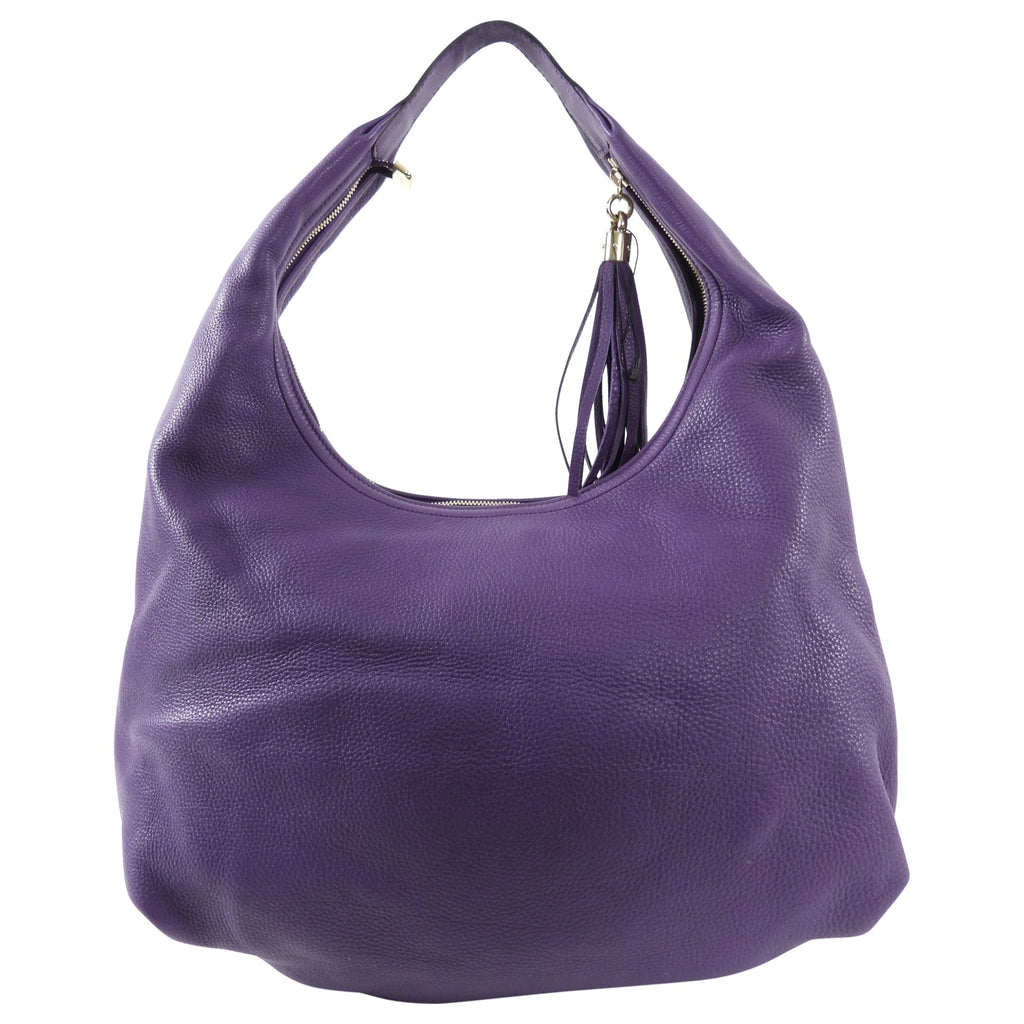 Gucci Large Soho Purple Leather Hobo Bag