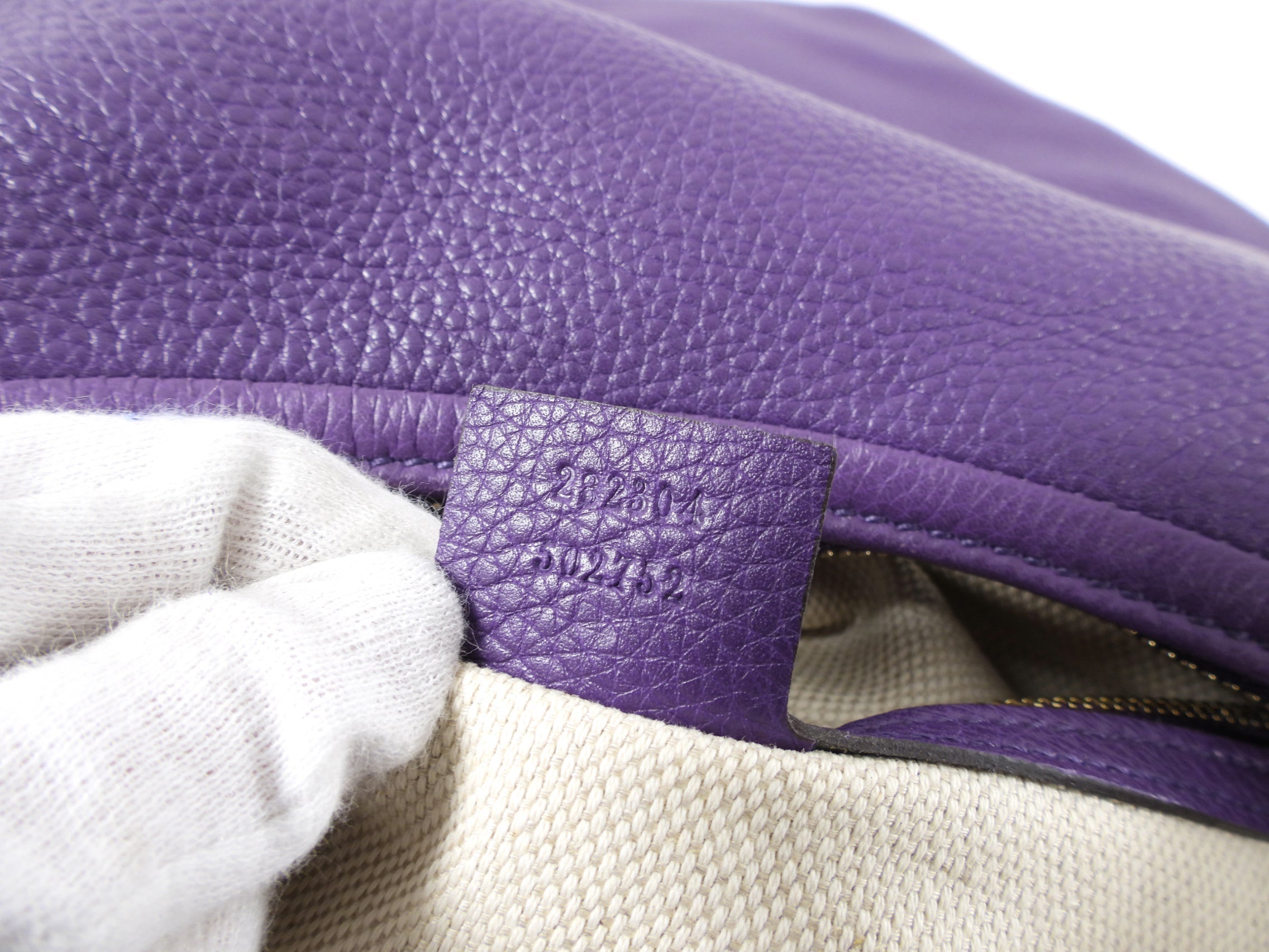 Gucci Large Soho Purple Leather Hobo Bag