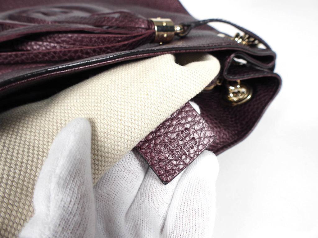 Gucci Purple Medium Soho Chain Strap Shoulder Bag
