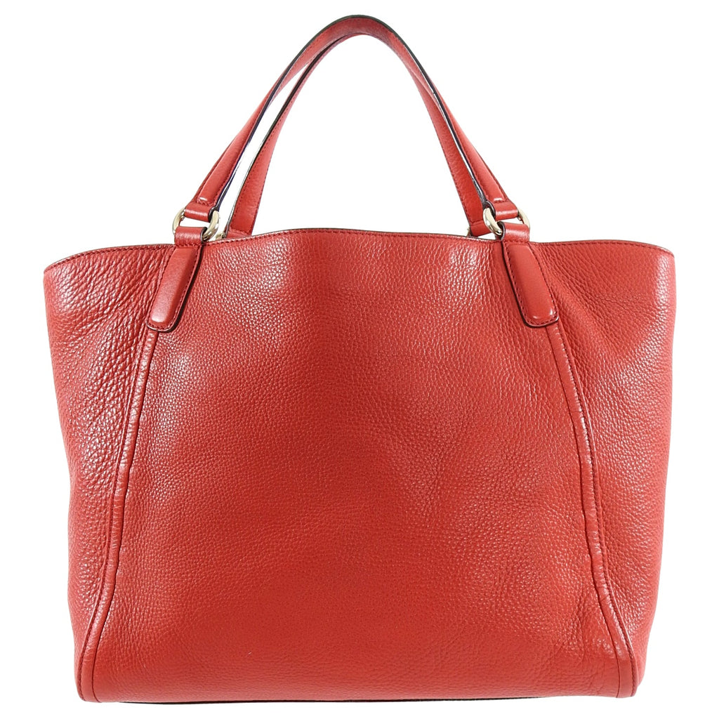 Gucci Red Leather Soho GG Tote Bag