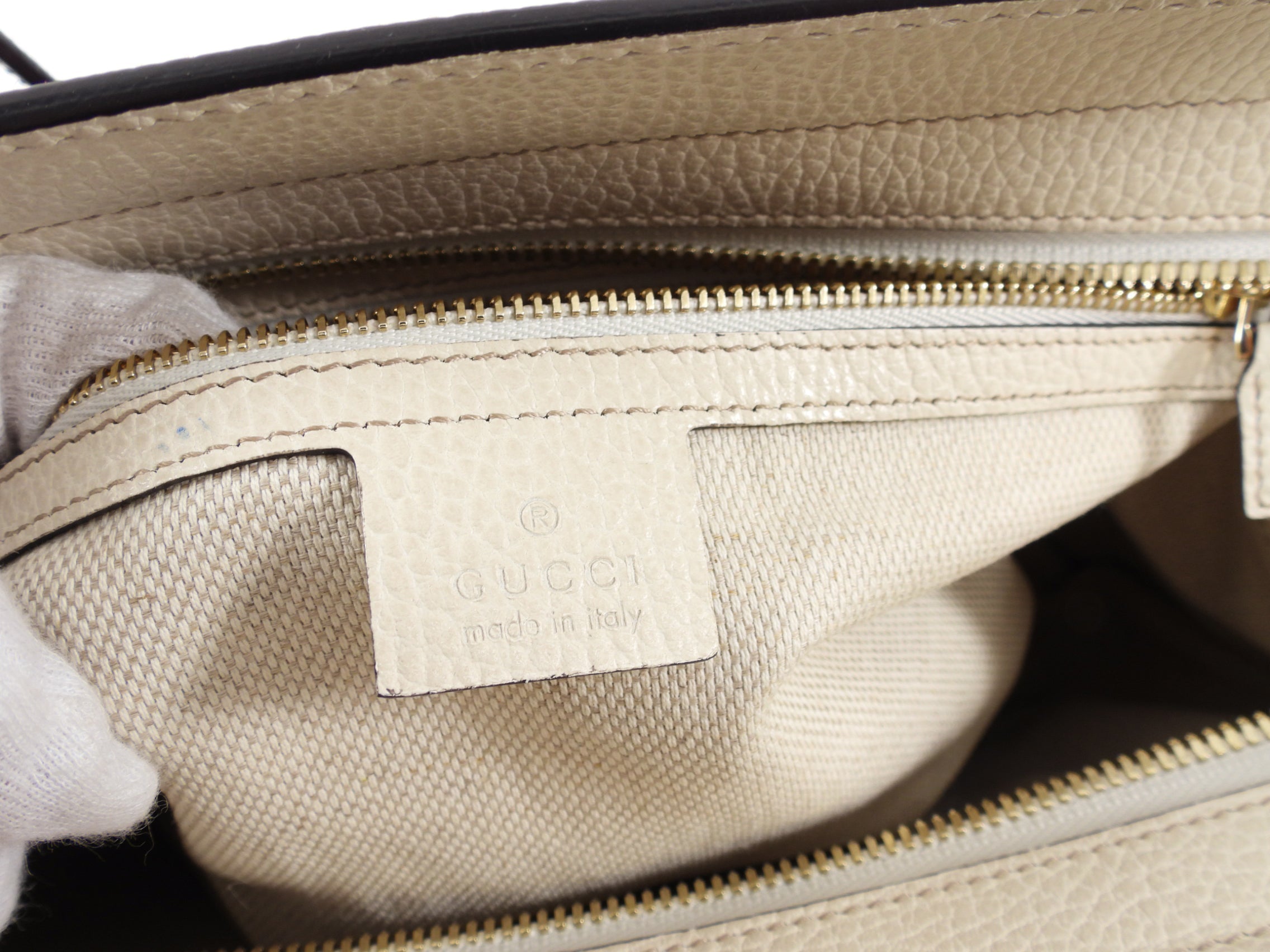 Gucci Soho Leather Top Handle Bag in Red Tricolor