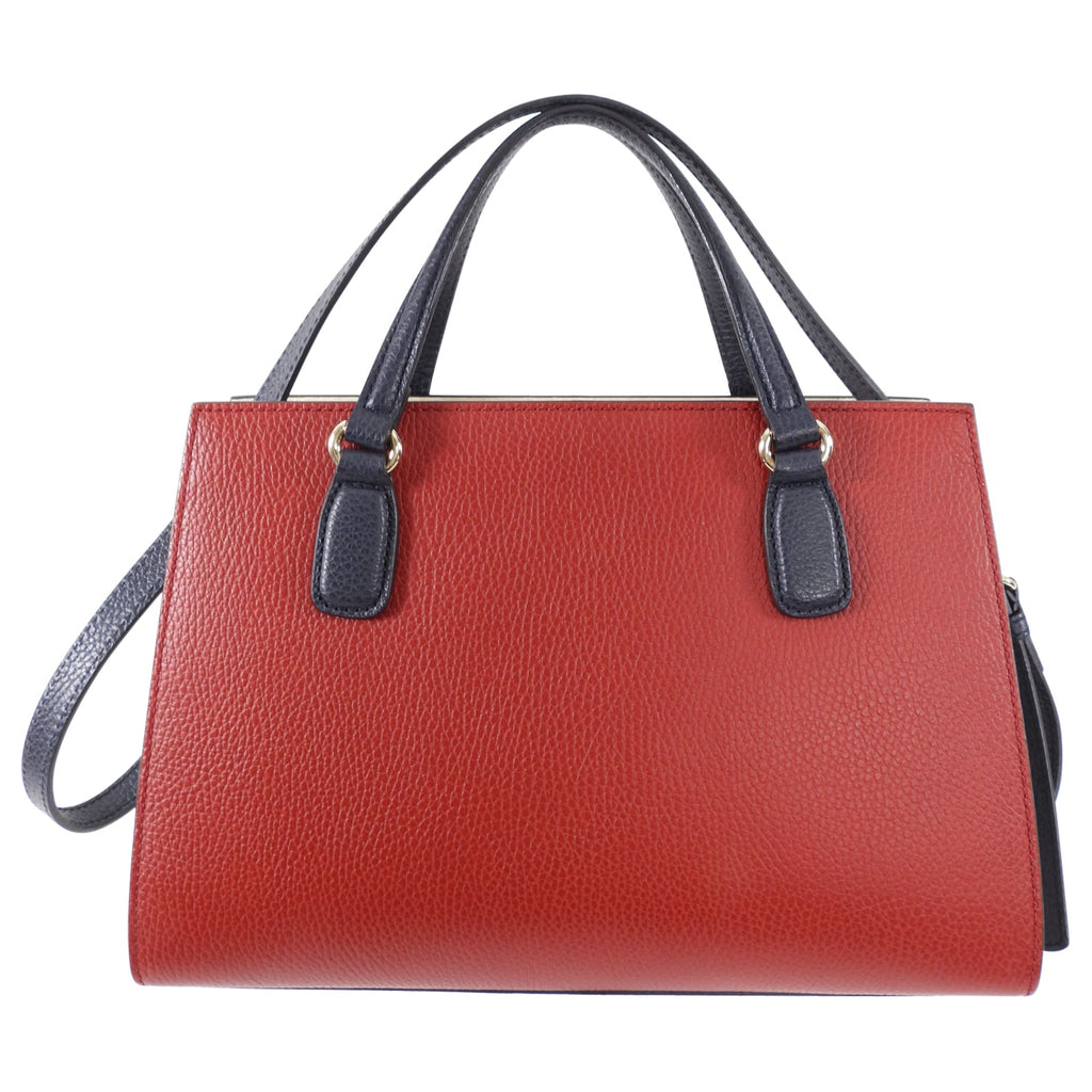 Gucci Soho Leather Top Handle Bag in Red Tricolor