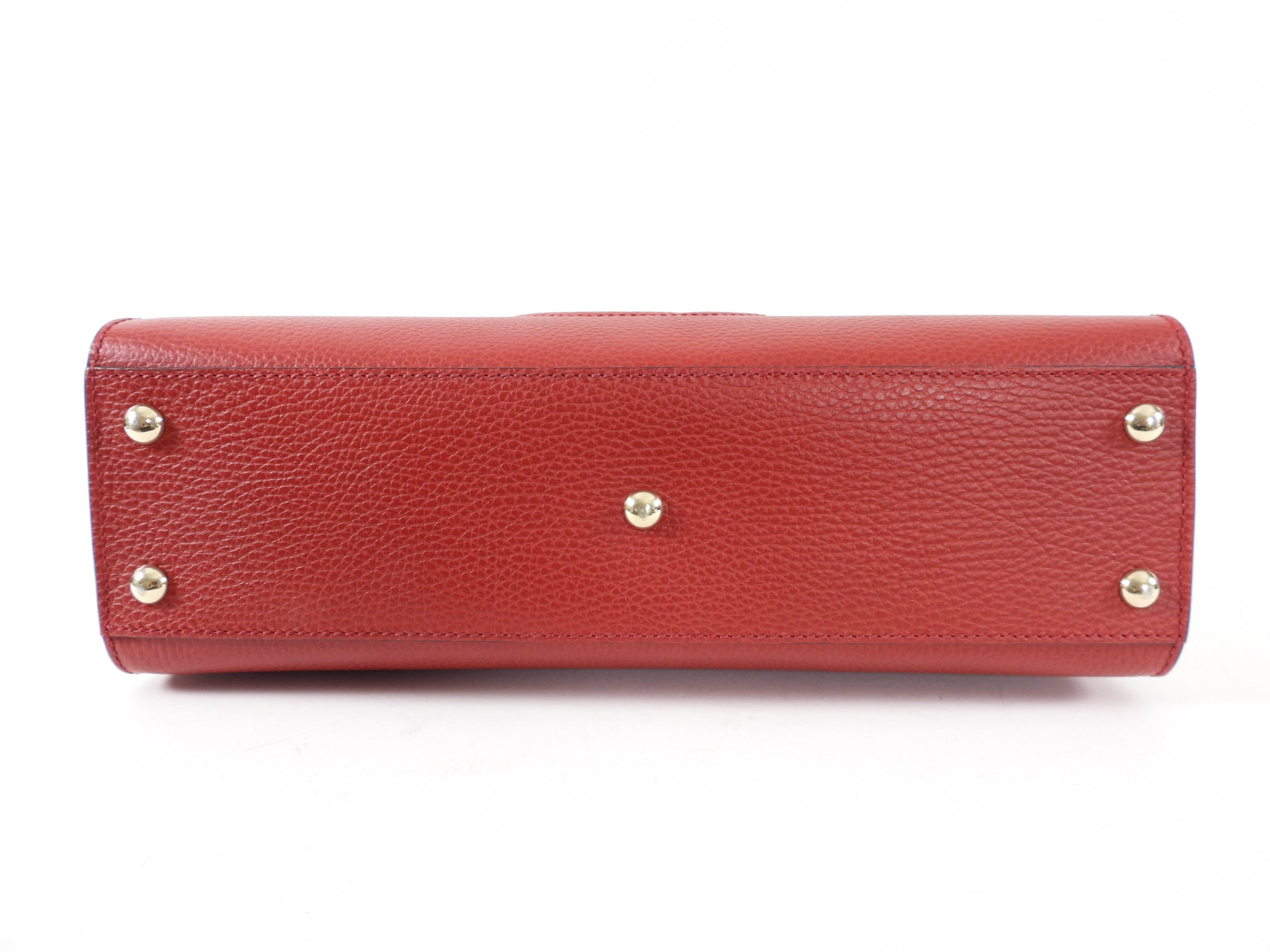 Gucci Soho Leather Top Handle Bag in Red Tricolor