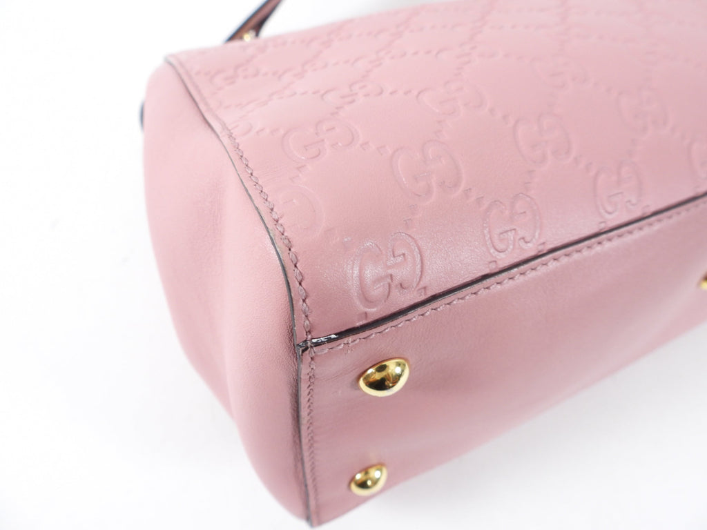 Gucci Guccissima Pink Monogram Small Chain Strap Tote Bag