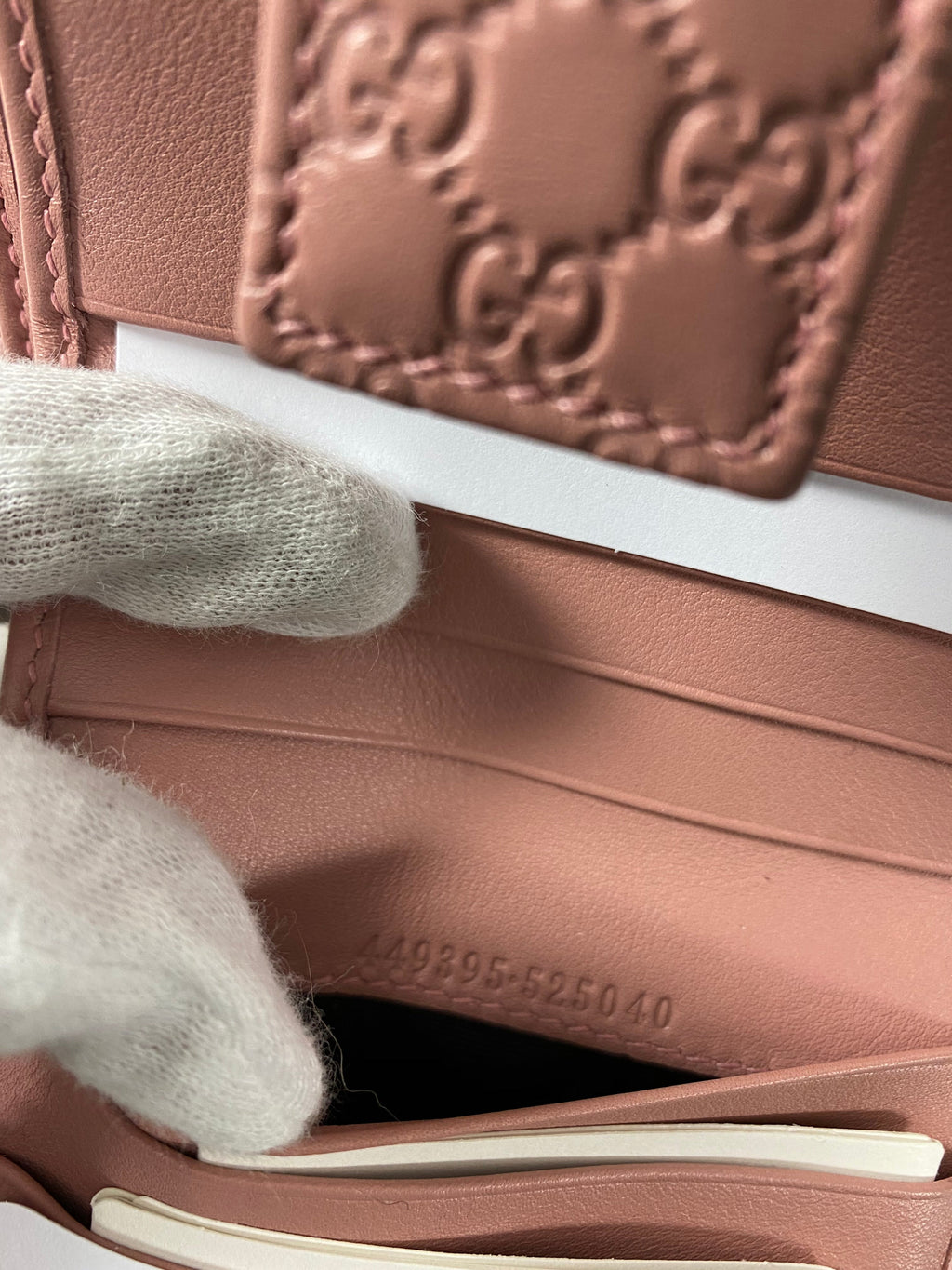 Gucci Pink Micro Guccissima Leather Compact Wallet