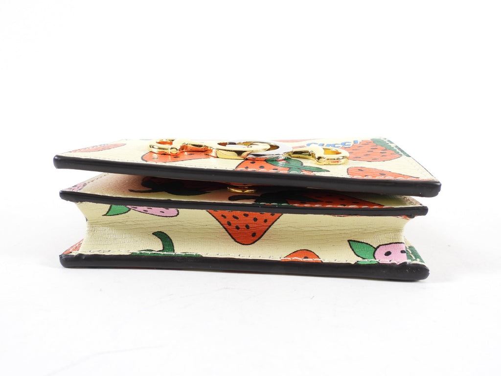 Gucci Zumi Mini Strawberry Wallet with Chain