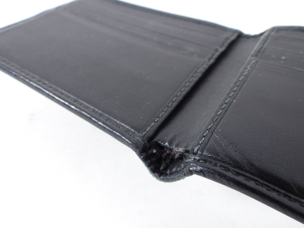 Gucci Black Leather Stud Bifold Wallet