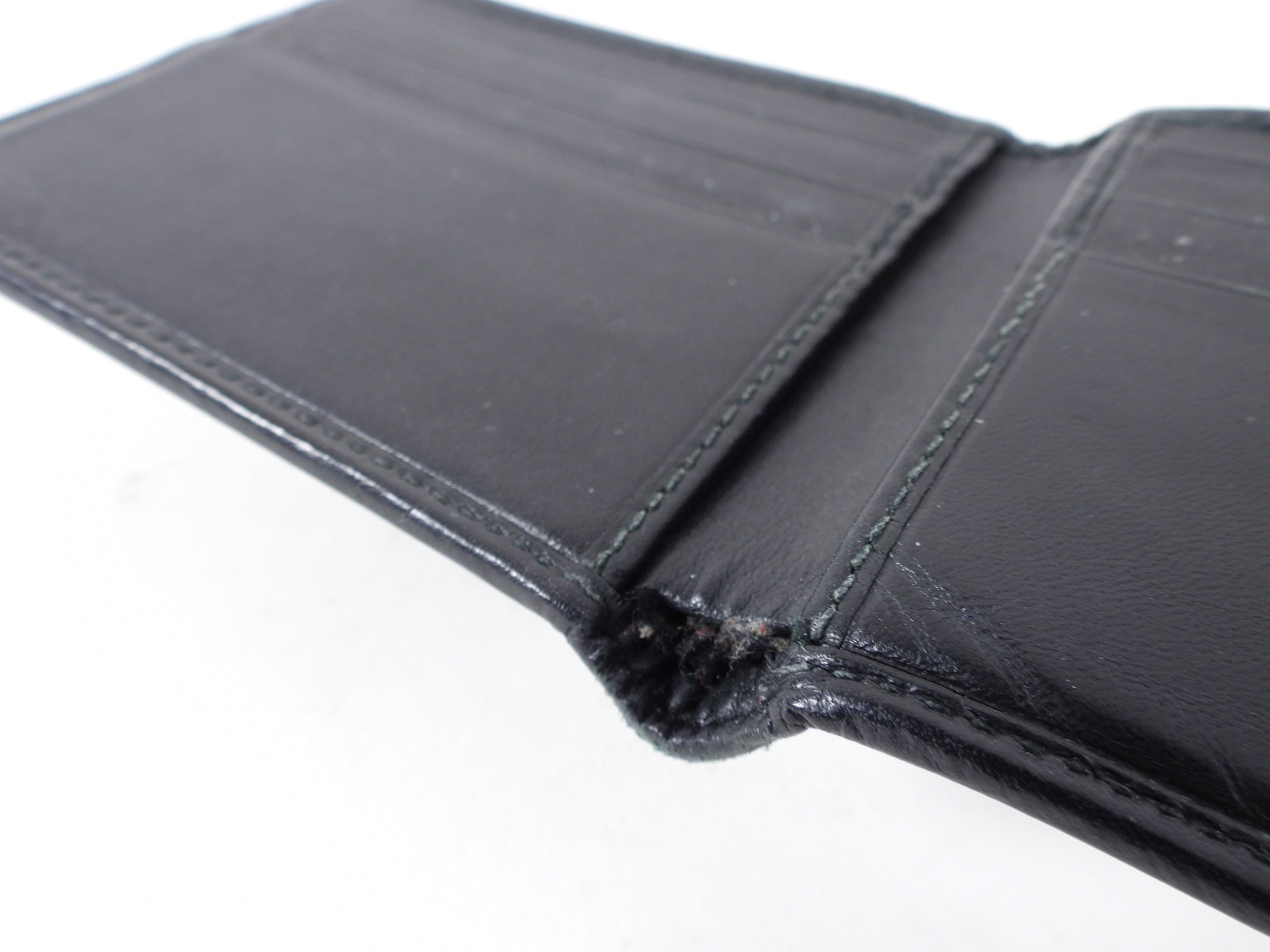 Gucci Black Leather Stud Bifold Wallet