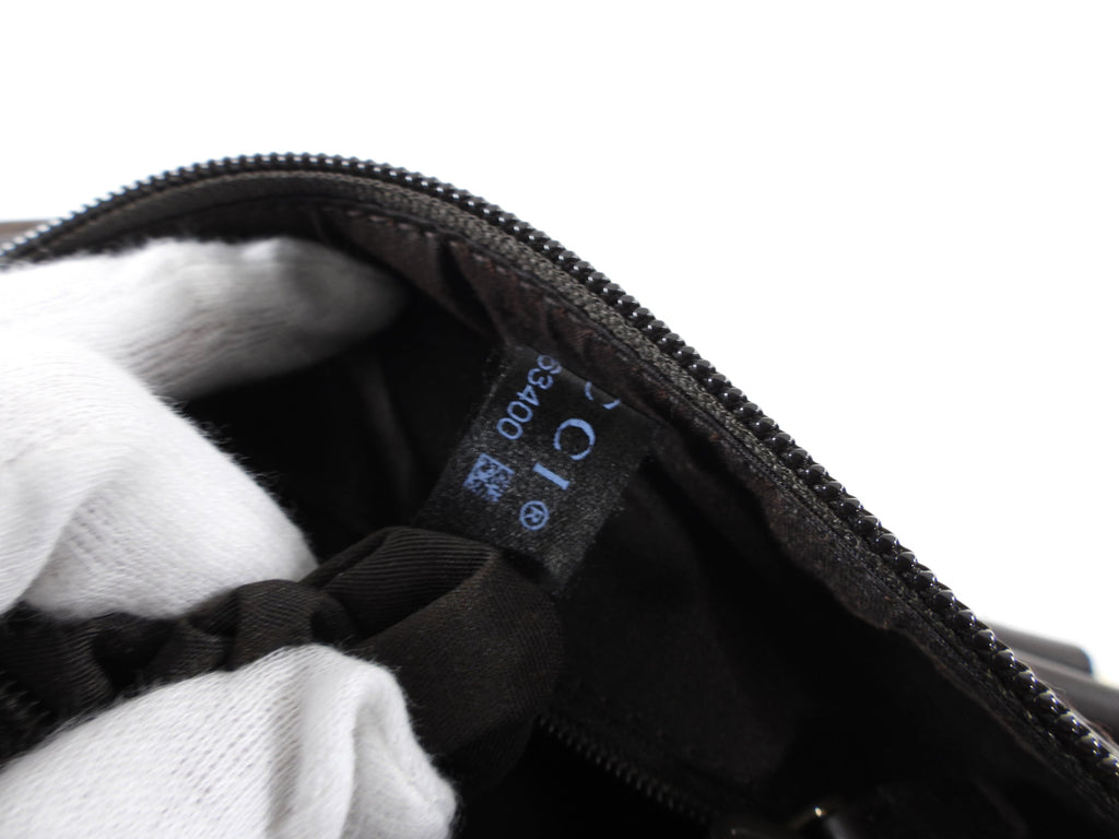 Gucci Brown Small Suede Boston Guccissima Bag