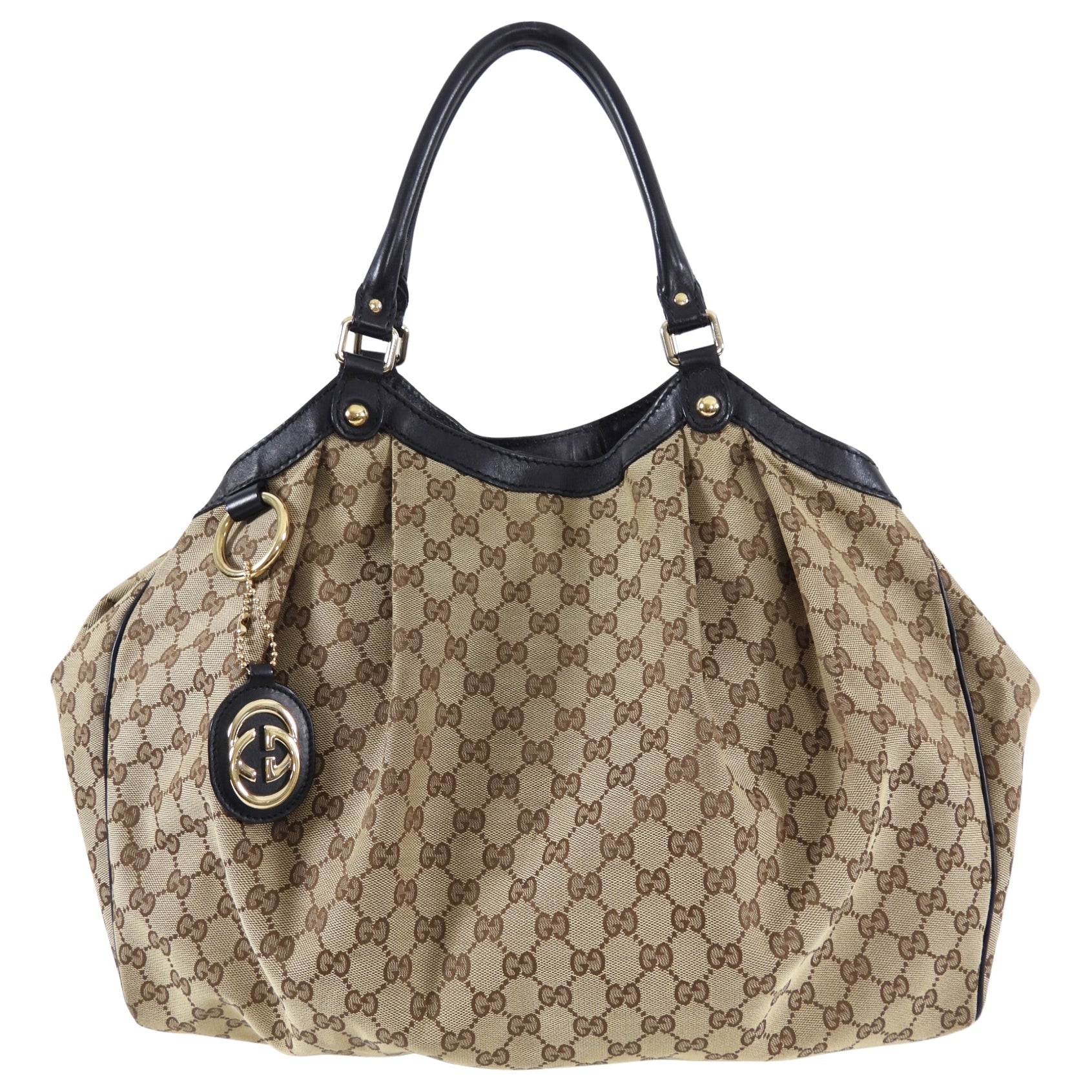 Gucci Monogram Canvas Sukey Large Shoulder Bag