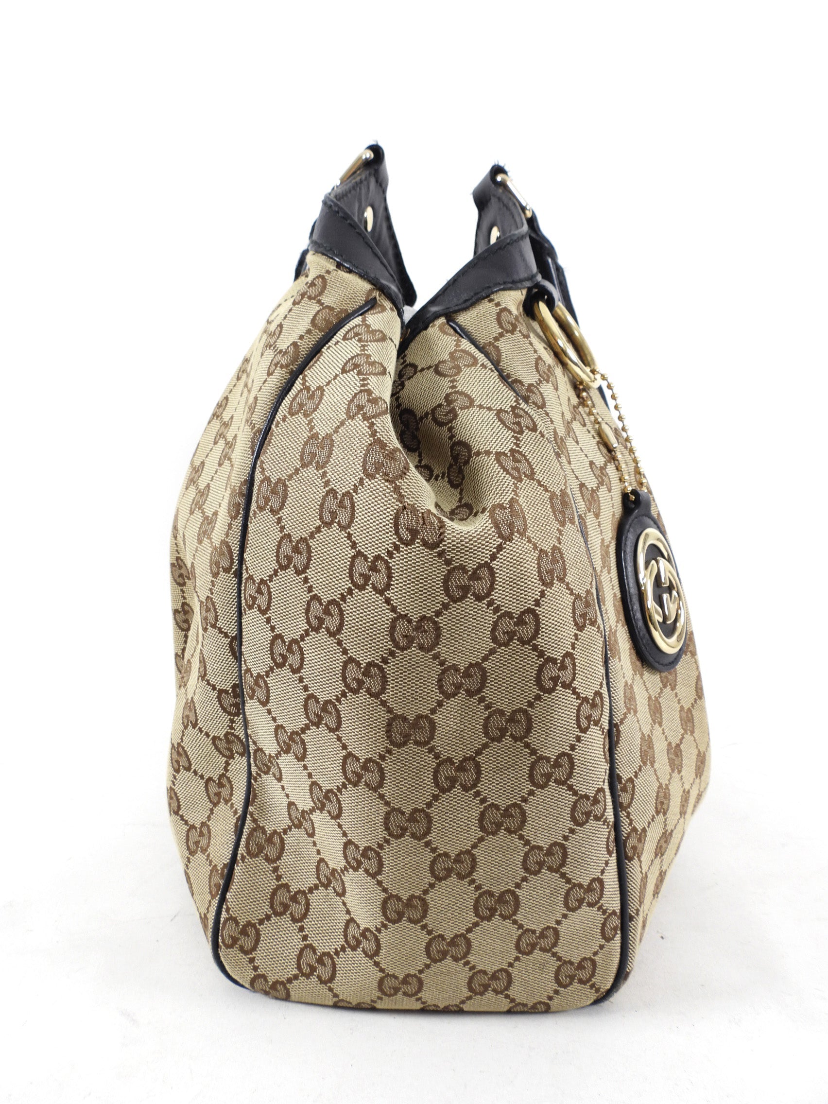 Gucci Monogram Canvas Sukey Large Shoulder Bag