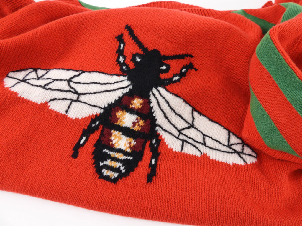 Gucci Blind For Love Red and Yellow Knit Sweater - L / XL