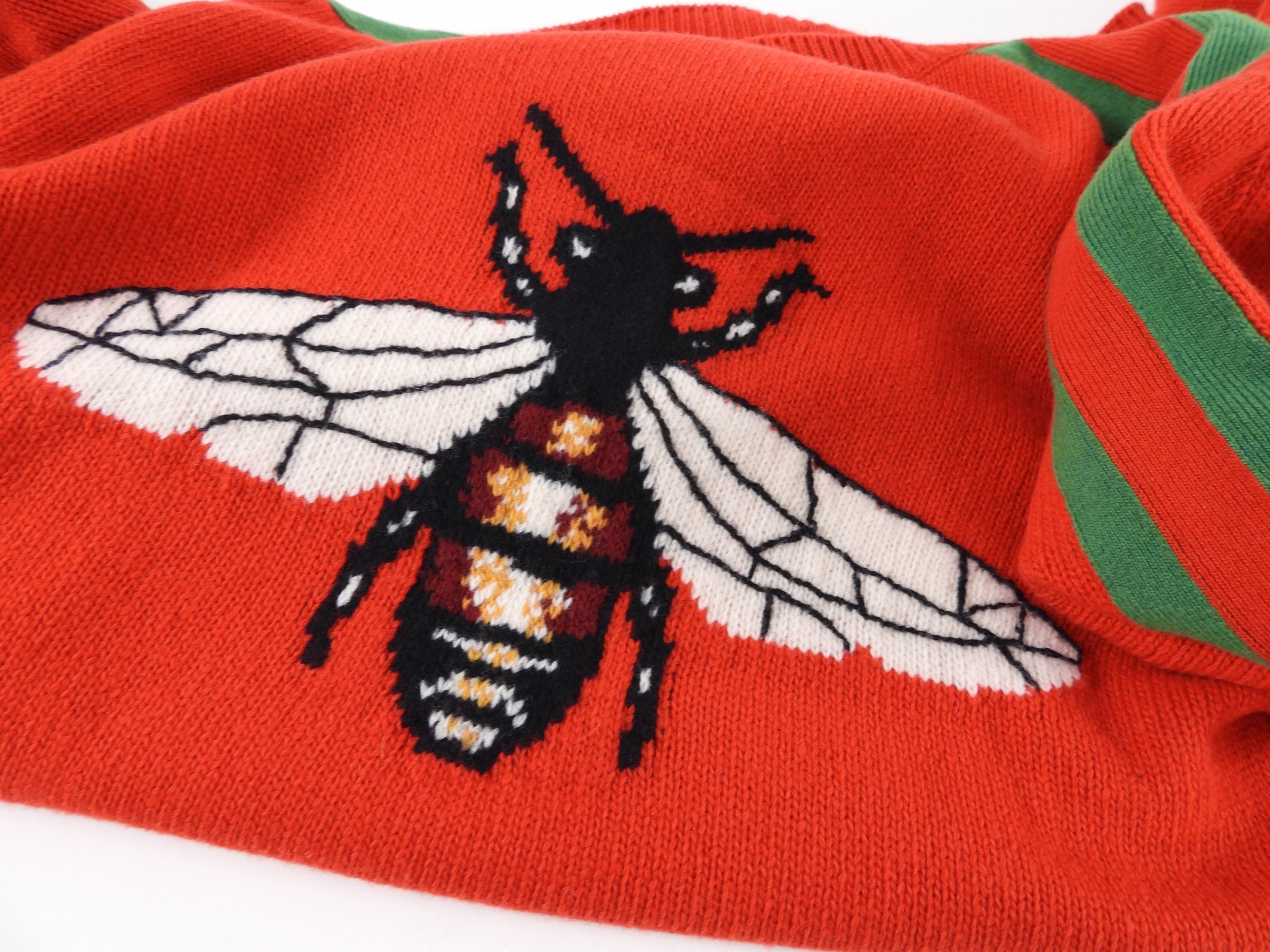 Gucci Blind For Love Red and Yellow Knit Sweater - L / XL