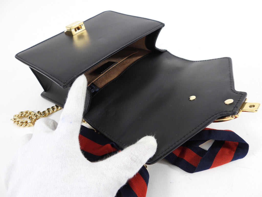 Gucci Small Sylvie Chain Web Bag with Ribbon
