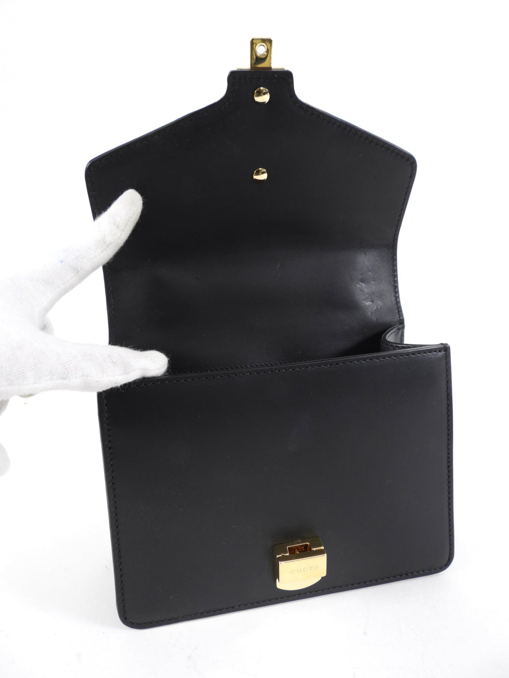 Gucci Small Sylvie Chain Web Bag with Ribbon