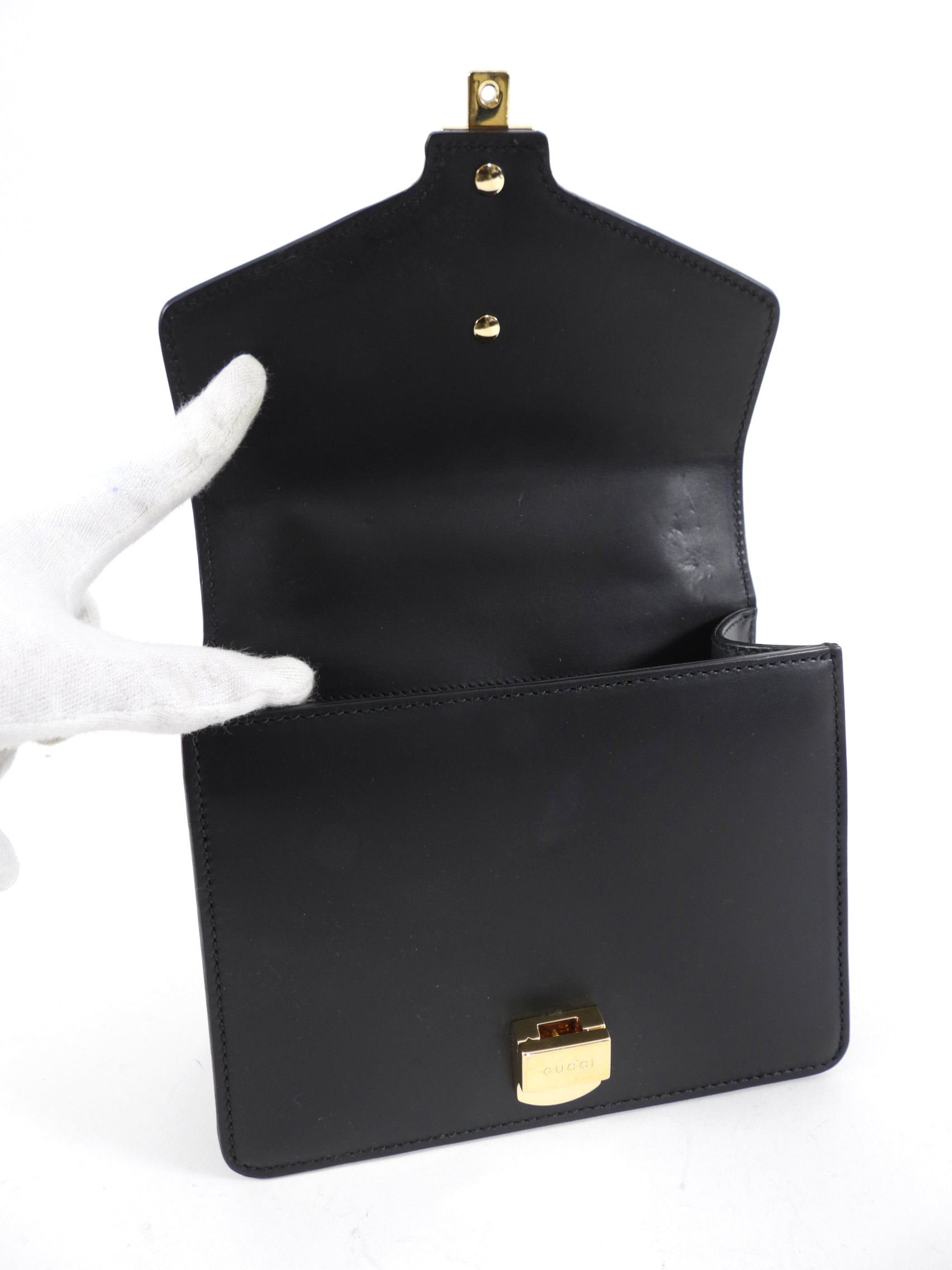 Gucci Small Sylvie Chain Web Bag with Ribbon