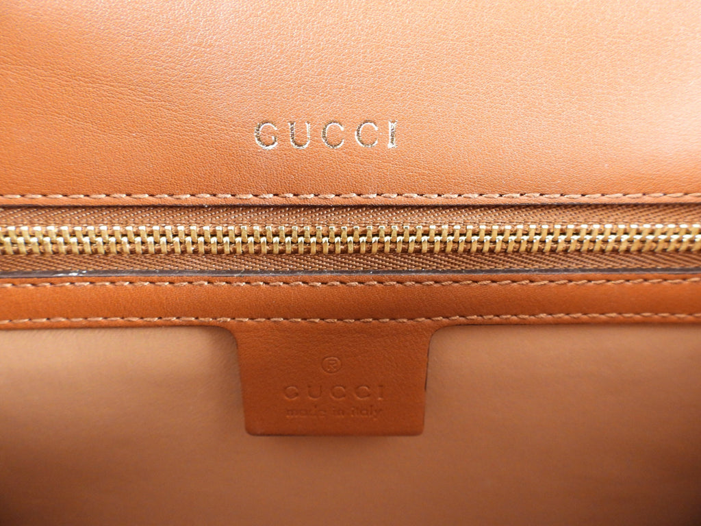 Gucci Sylvie 1969 Python Two Way Top Handle Bag