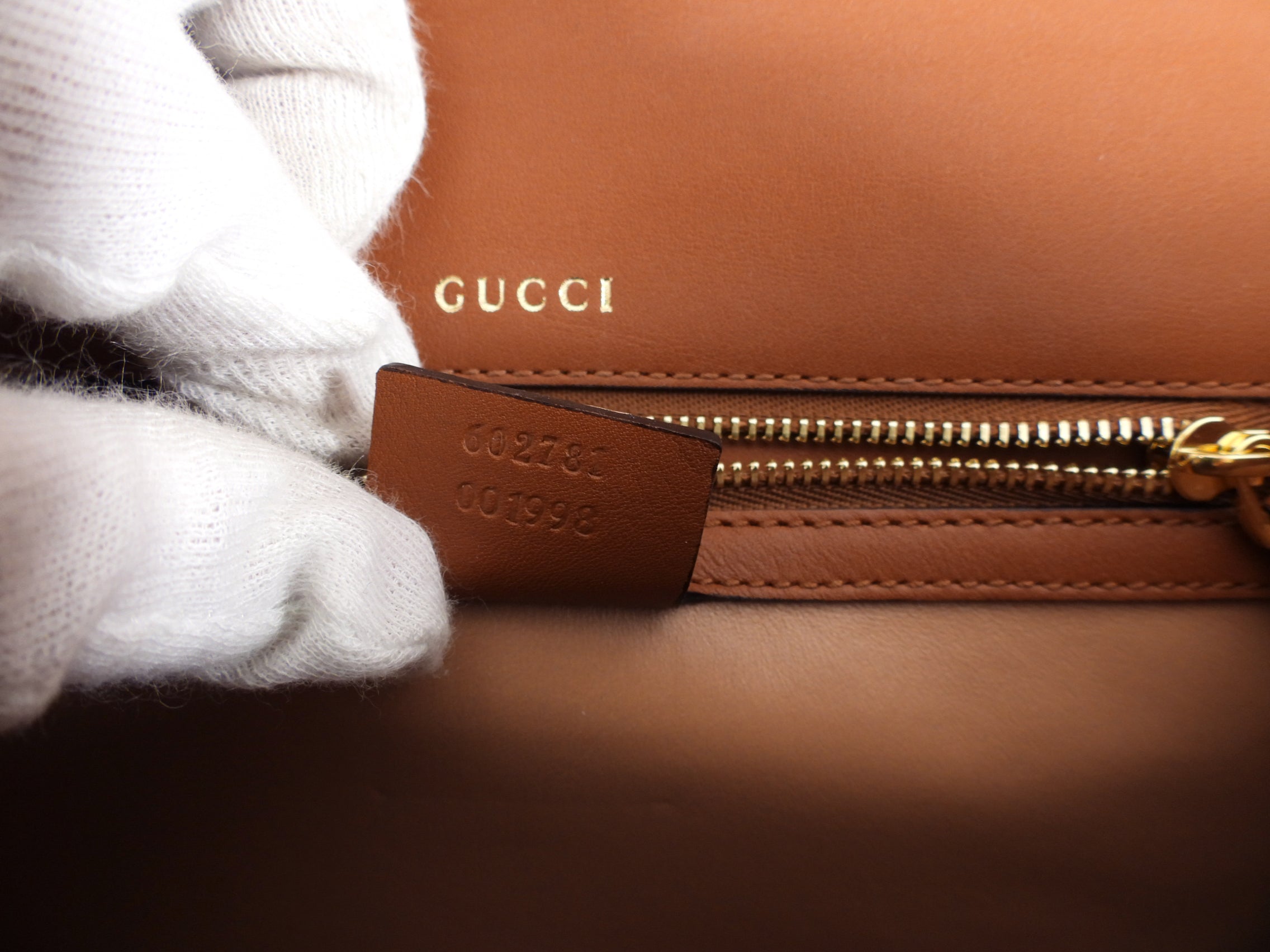 Gucci Sylvie 1969 Python Two Way Top Handle Bag