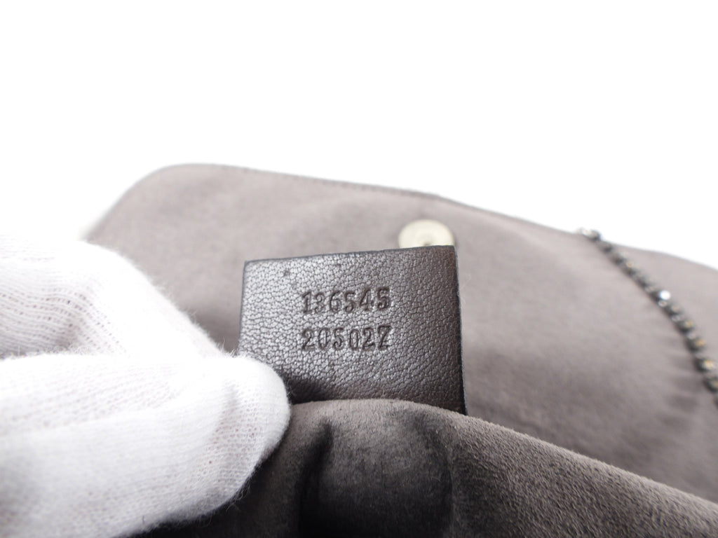 Gucci Tom Ford 2004 Grey Mink Fur Mini Dragon Evening Bag