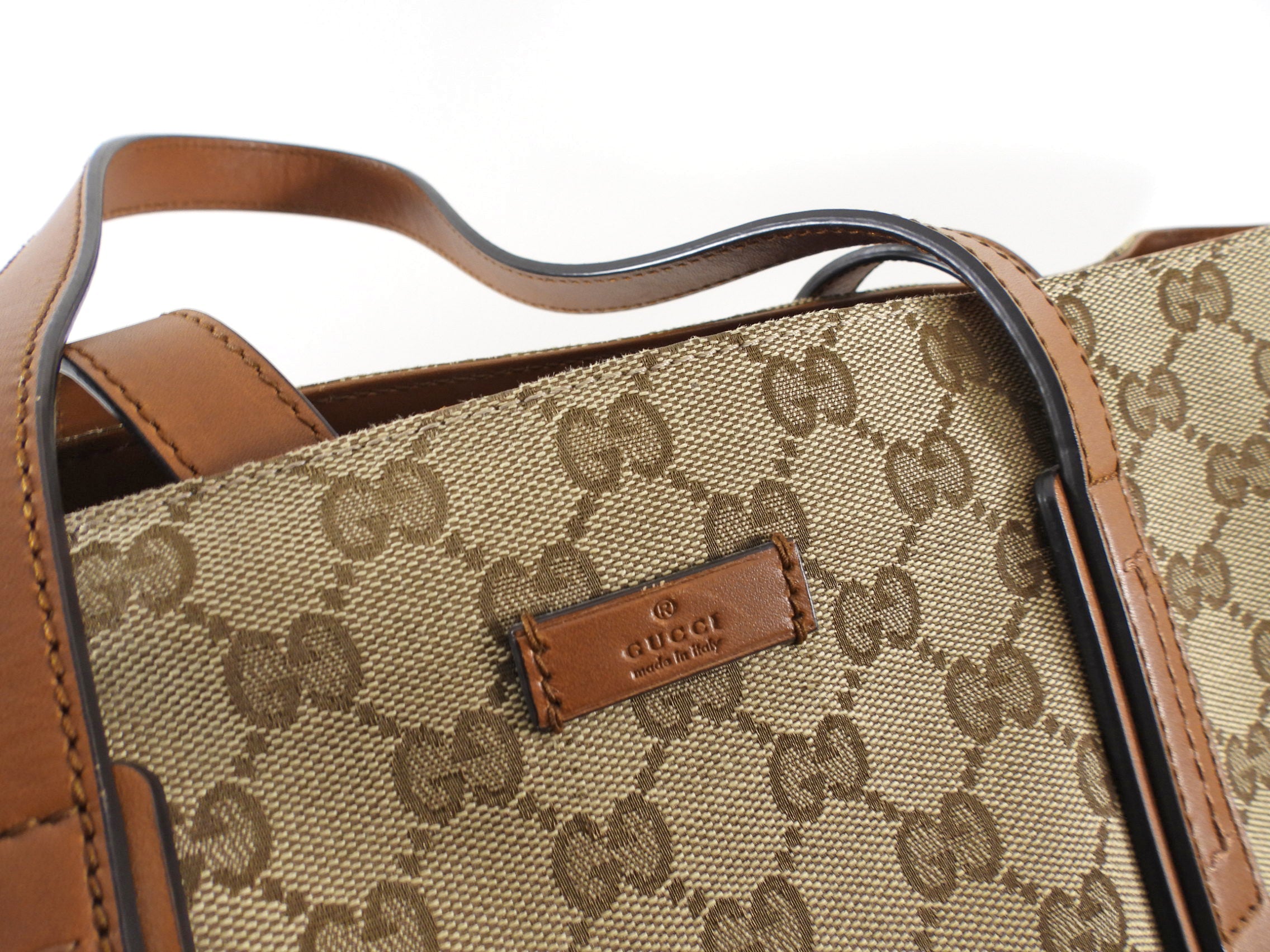 Gucci Monogram Canvas Extra Large Brown Shopper Tote Bag