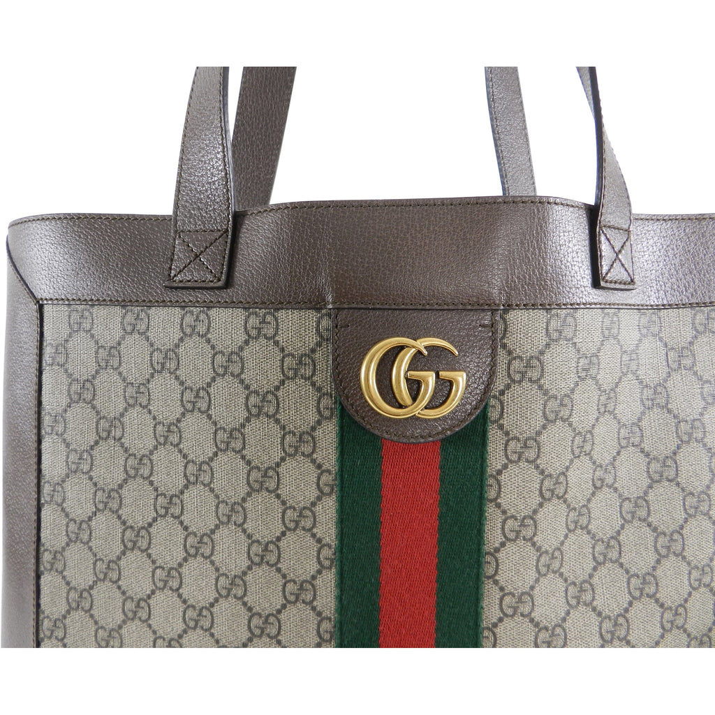 Gucci Ophidia Brown Monogram Soft GG Supreme Large Tote Bag