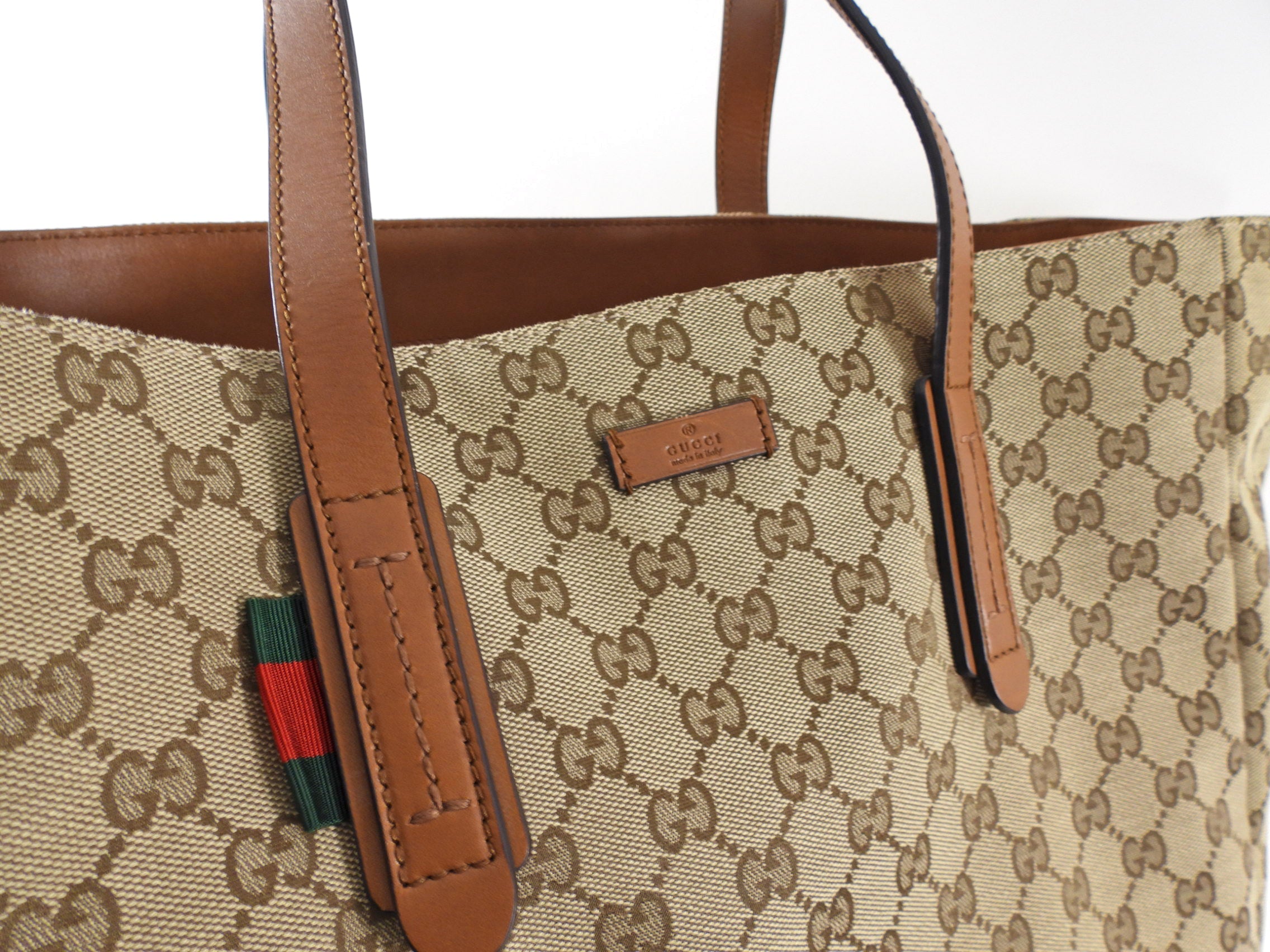 Gucci Monogram Canvas Extra Large Brown Shopper Tote Bag