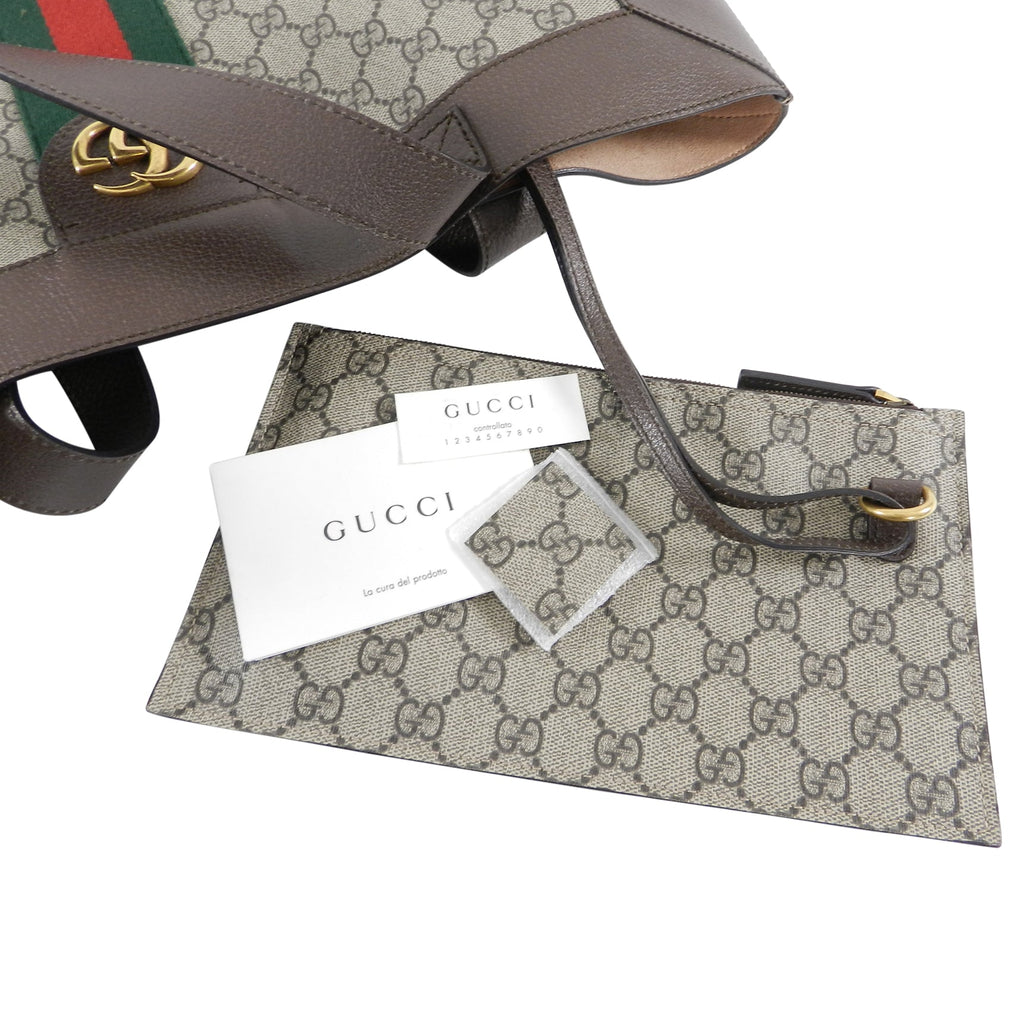 Gucci Ophidia Brown Monogram Soft GG Supreme Large Tote Bag