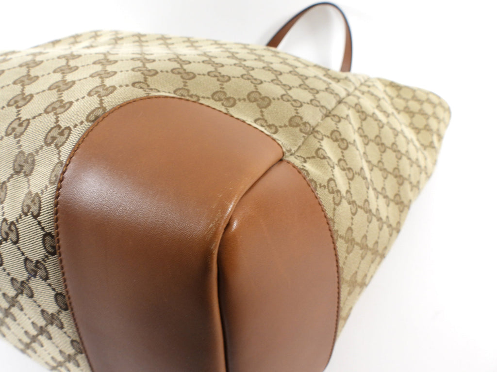 Gucci Monogram Canvas Extra Large Brown Shopper Tote Bag