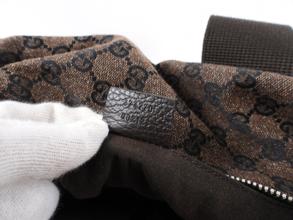 Gucci Extra Large Monogram Canvas Web Travel Duffle Bag