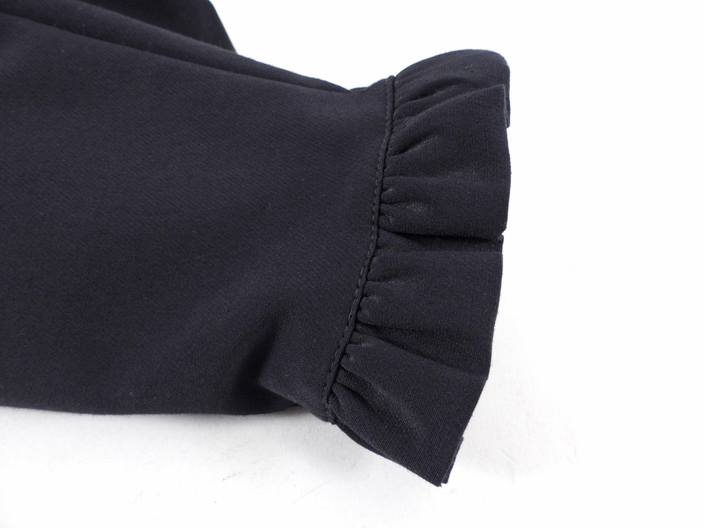 Gucci Black Ruffle Hem Slim Trousers - IT42 / USA 6