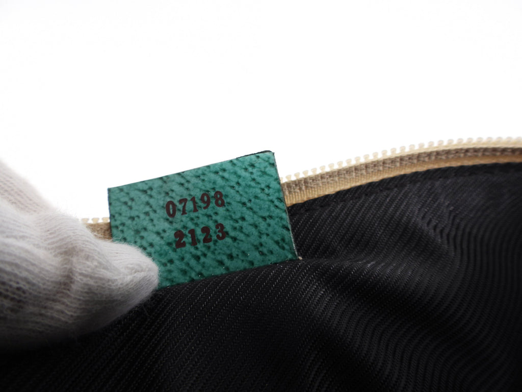 Gucci Monogram Canvas Turquoise Small Boat Pochette Bag