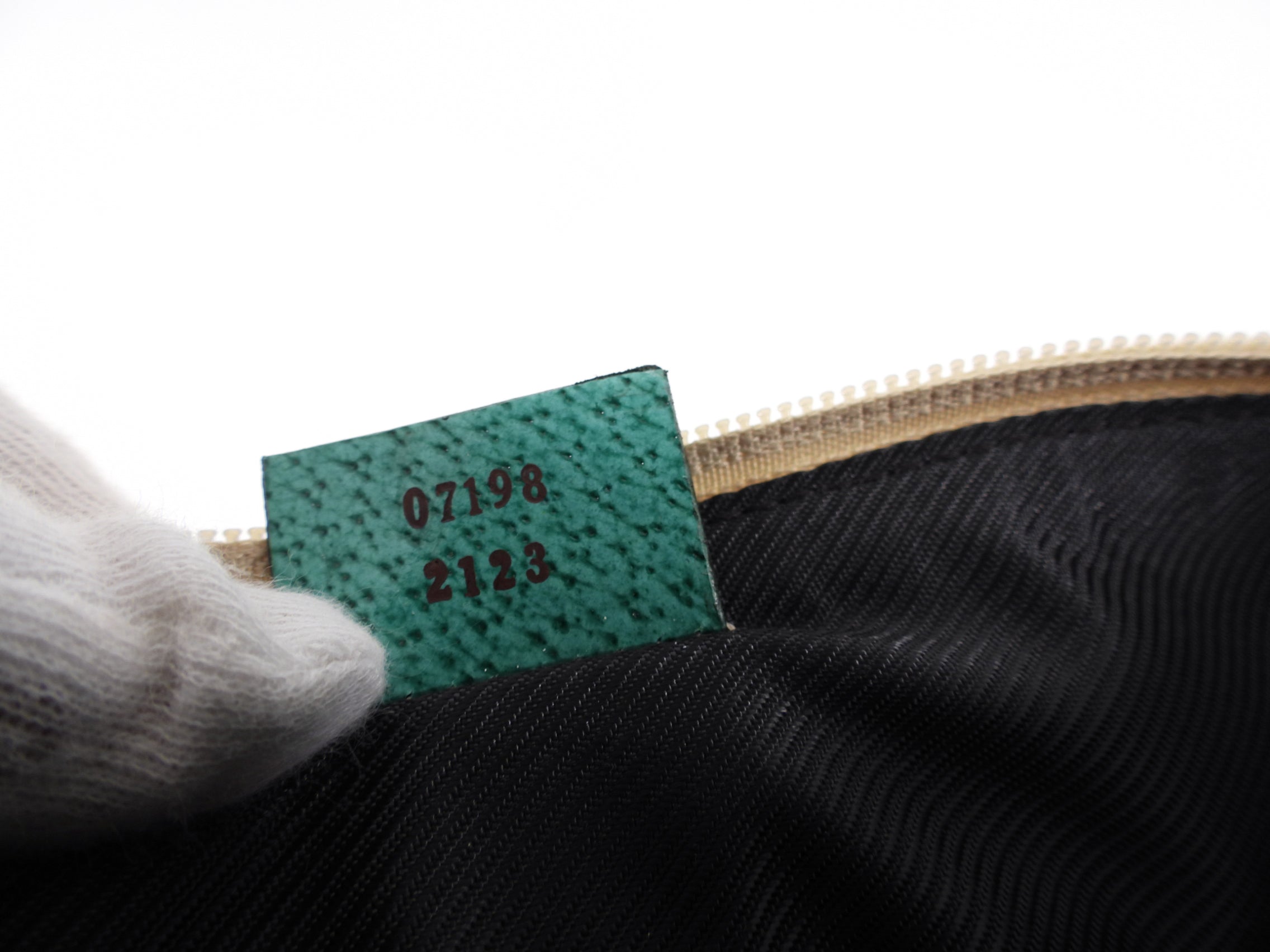 Gucci Monogram Canvas Turquoise Small Boat Pochette Bag