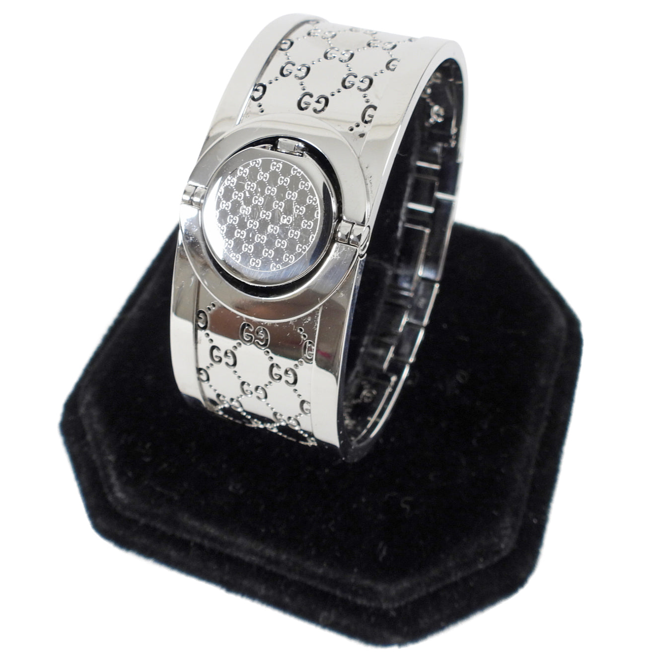 Gucci Narrow Silver 112 Twirl GG Bangle Watch