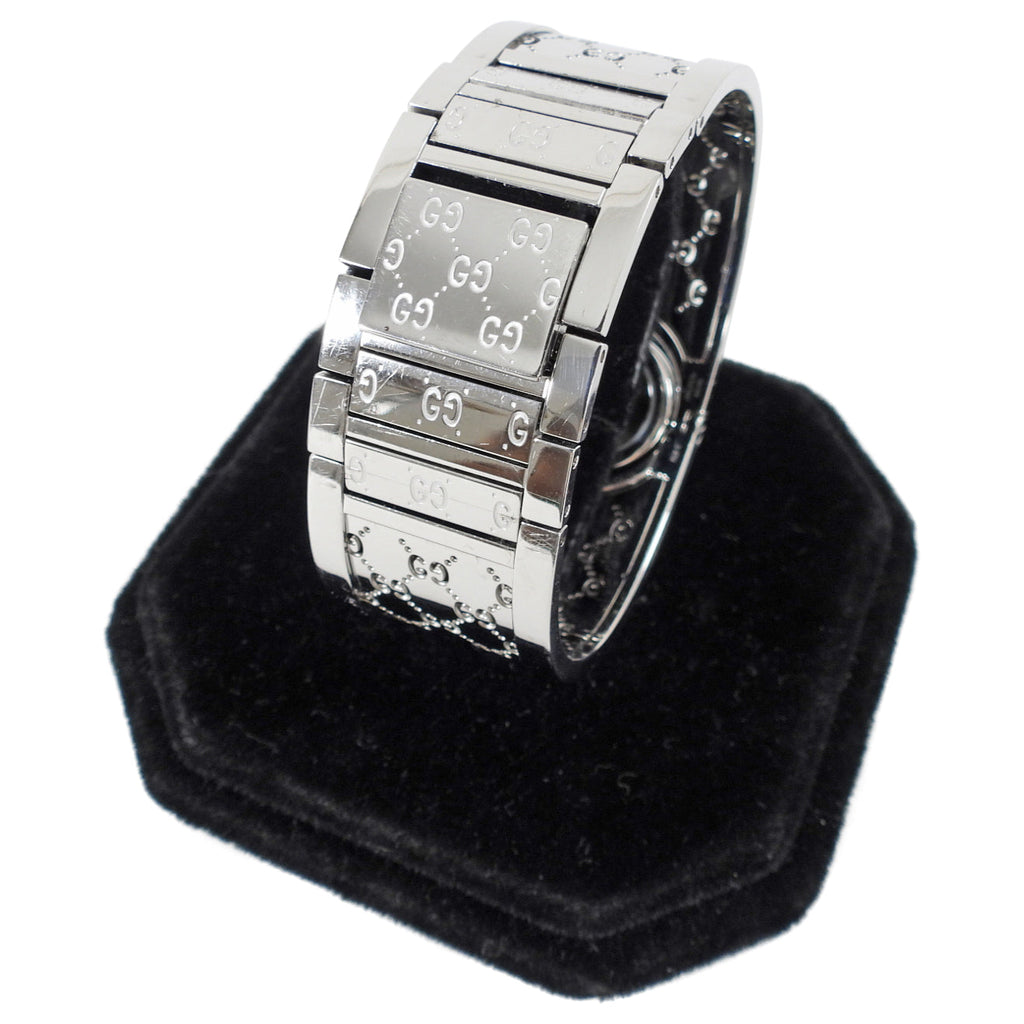Gucci Narrow Silver 112 Twirl GG Bangle Watch