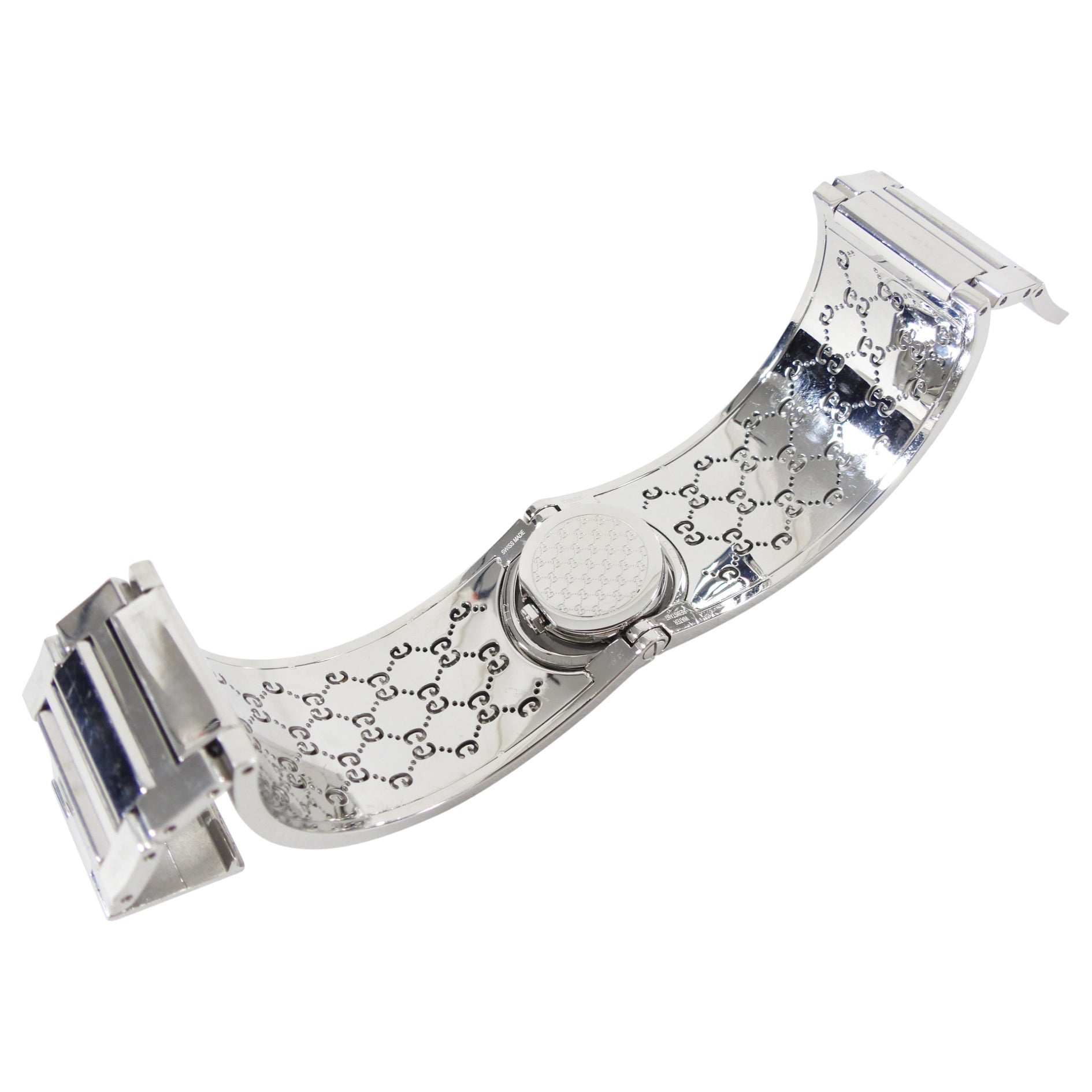 Gucci Narrow Silver 112 Twirl GG Bangle Watch