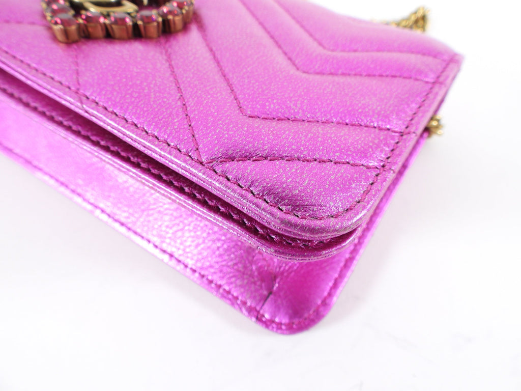 Gucci Limited Edition Valentine Fuchsia Heart Crossbody Bag