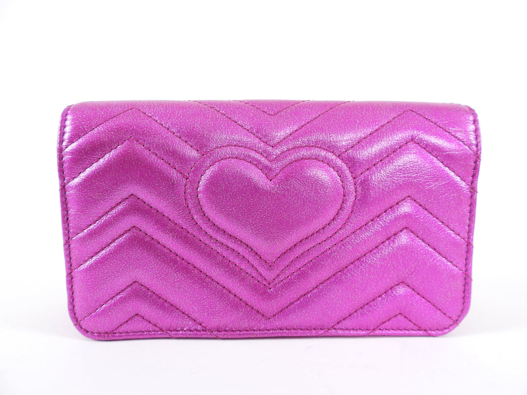 Gucci Limited Edition Valentine Fuchsia Heart Crossbody Bag