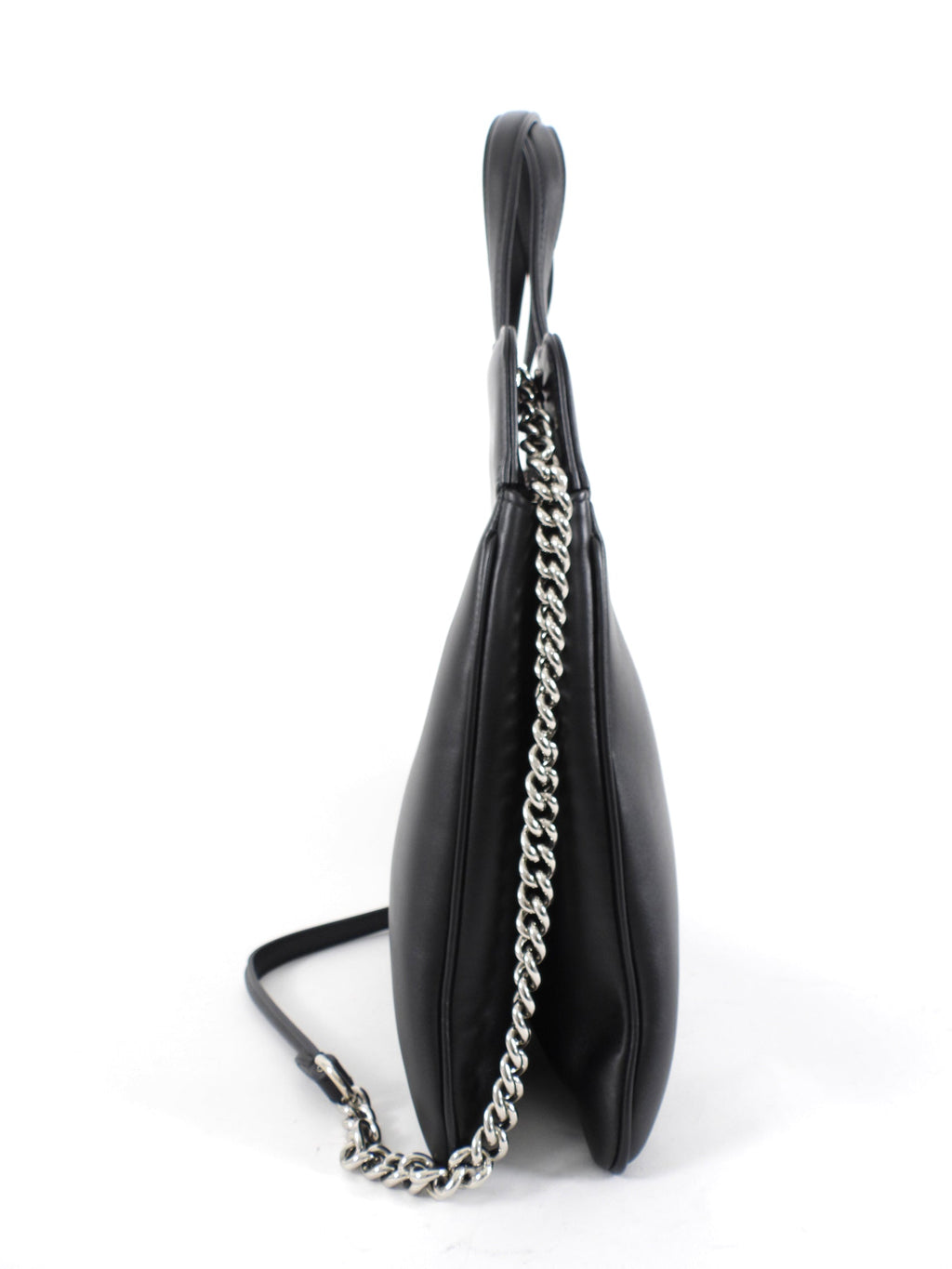 Gucci Black Leather Petite GG Two Way Tote Bag