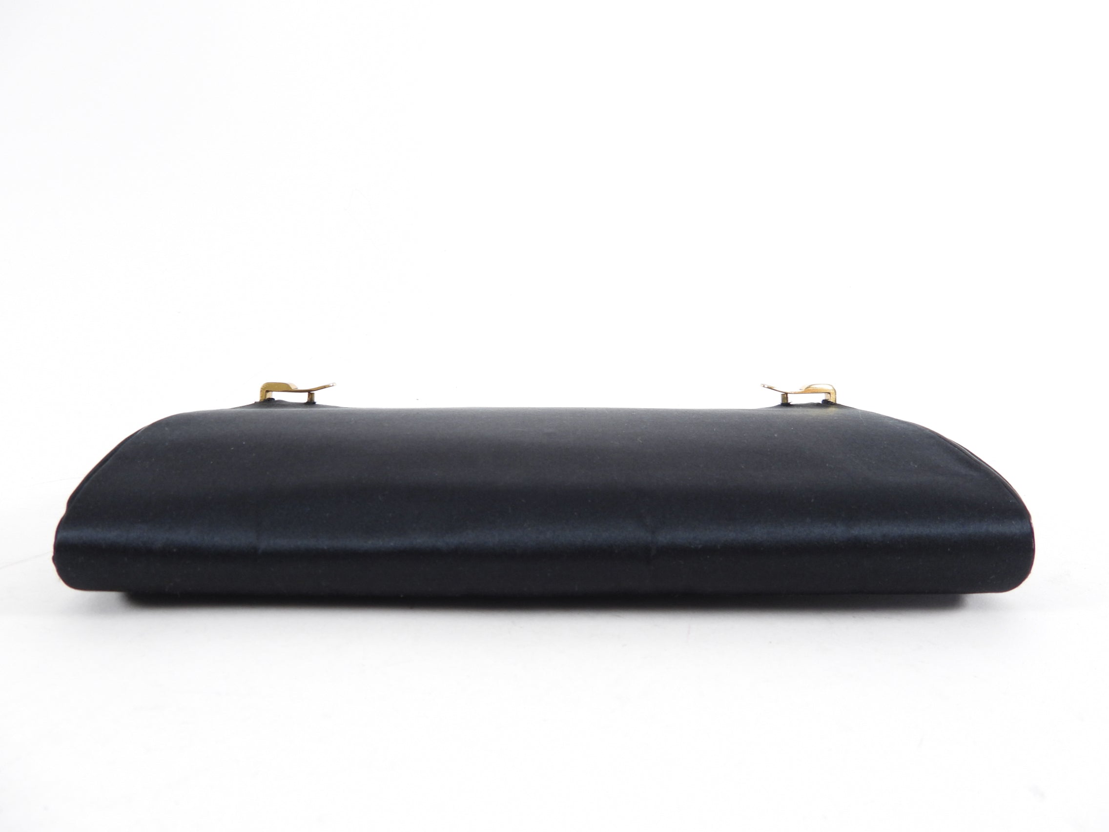 Gucci Vintage 1950’s Black Silk Satin Convertible Clutch Bag
