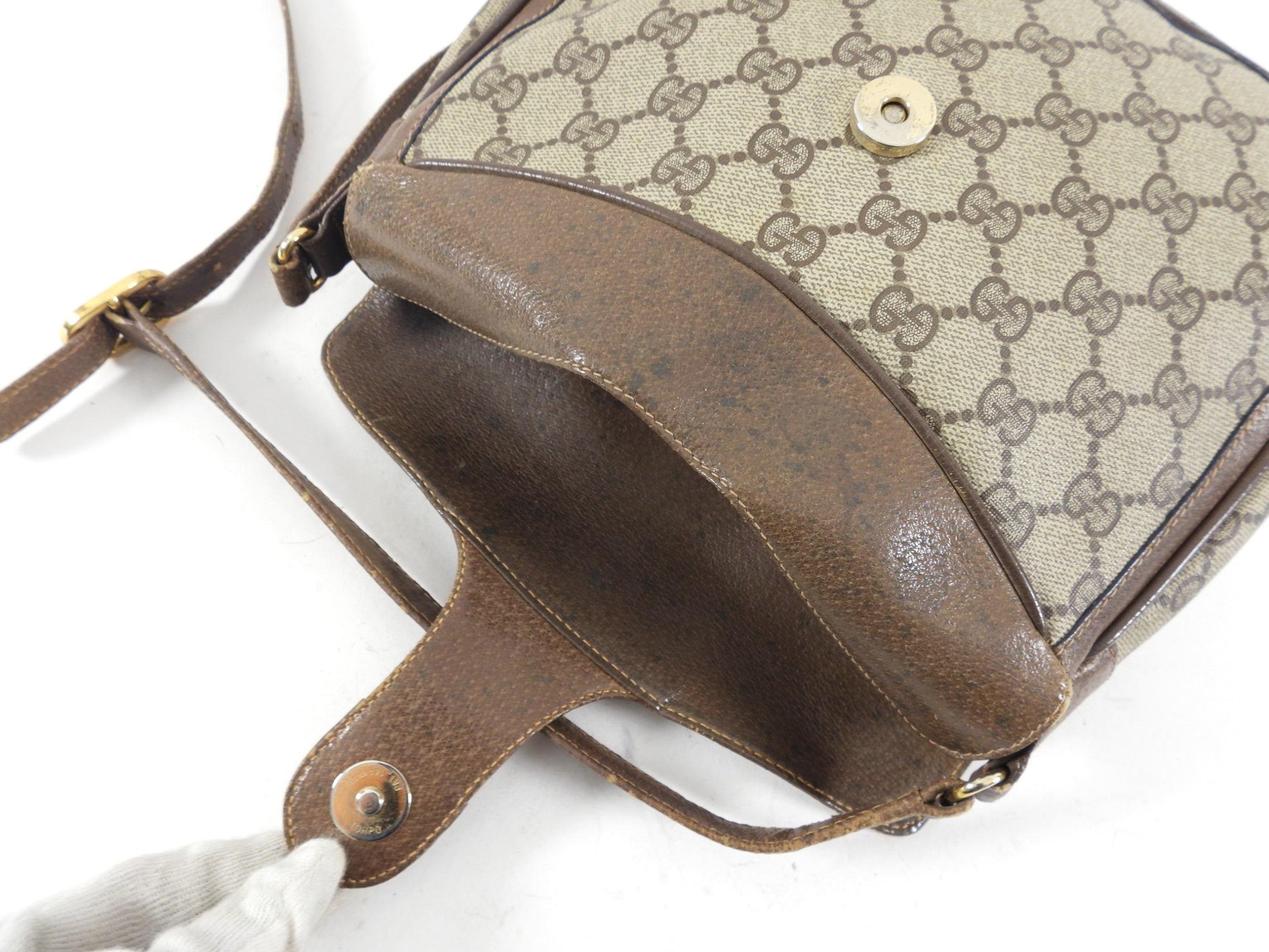 Gucci Vintage Monogram Canvas Shoulder Bag
