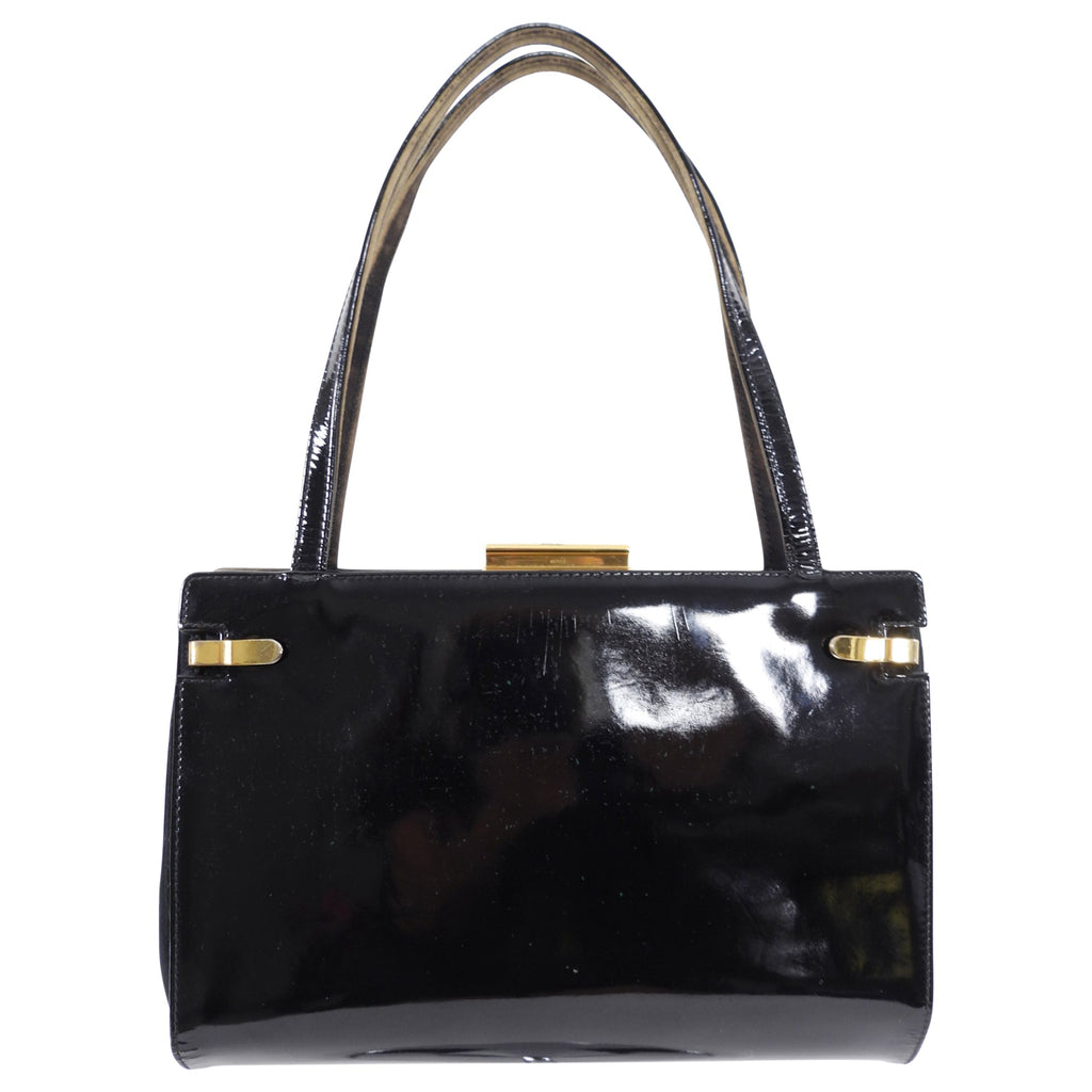 Gucci Vintage 1950’s Black Silk Satin Convertible Clutch Bag