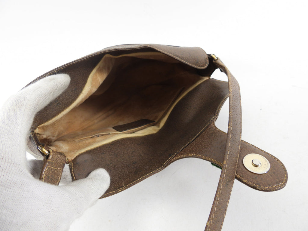 Gucci Vintage Monogram Canvas Shoulder Bag