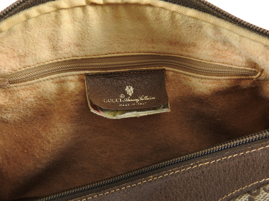 Gucci Vintage 1980’s Brown Monogram Canvas Boston Bag