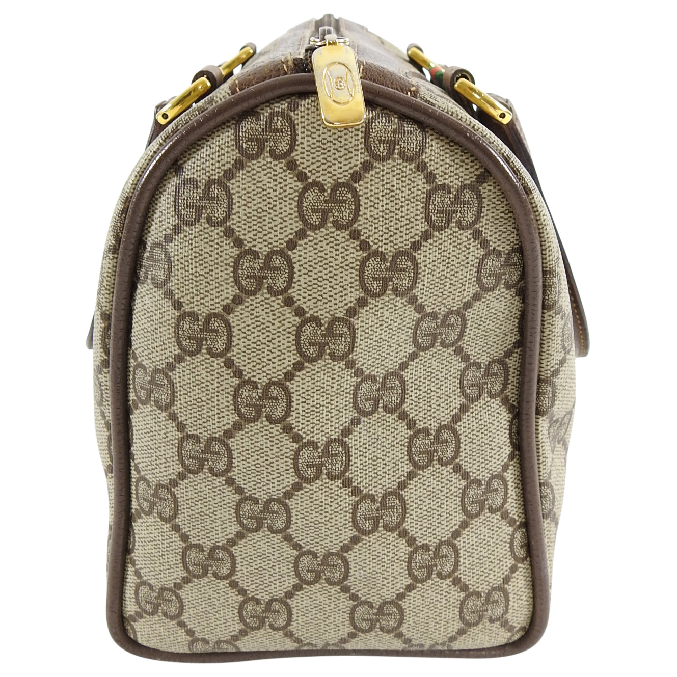 Gucci Vintage 1980’s Brown Monogram Canvas Boston Bag