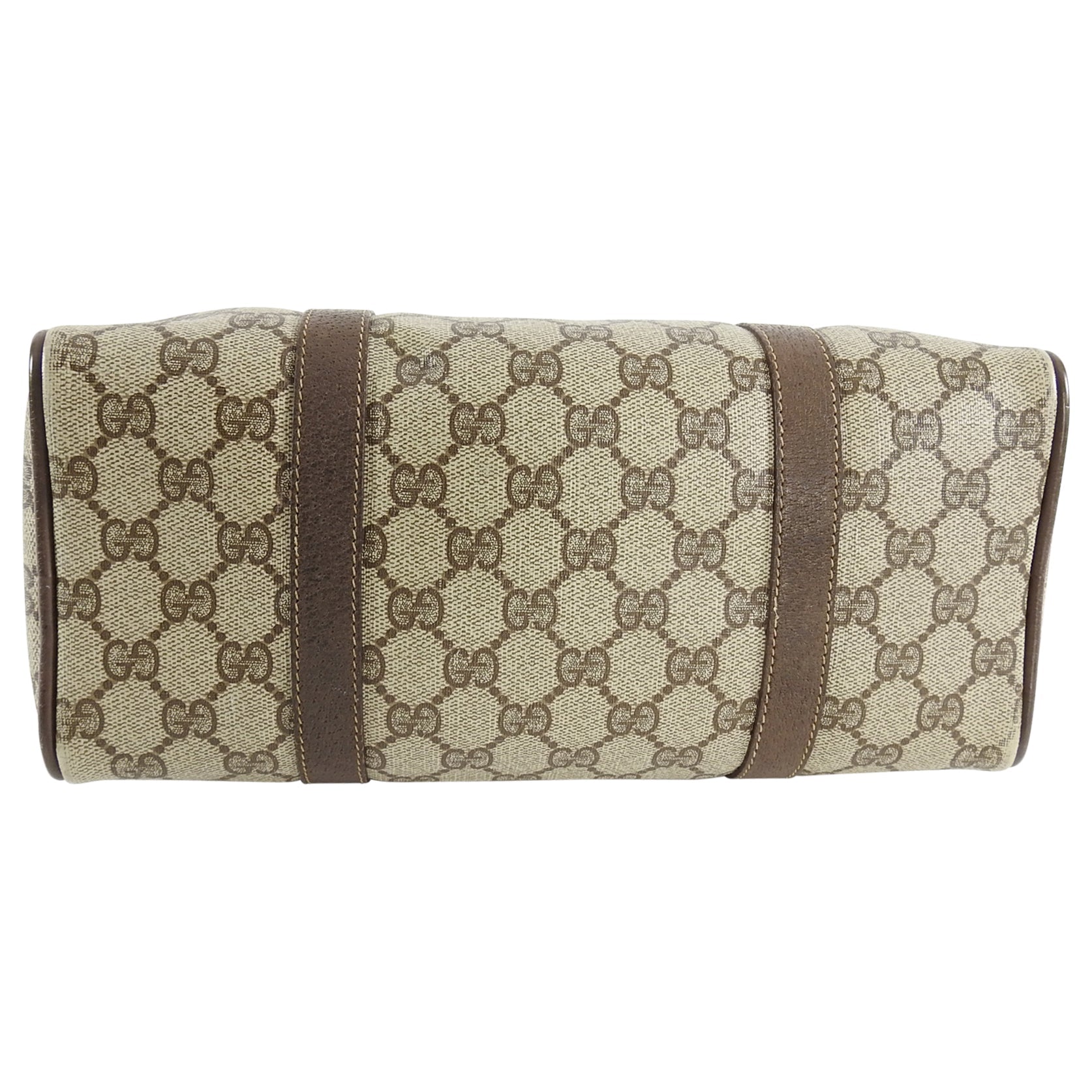 Gucci Vintage 1980’s Brown Monogram Canvas Boston Bag