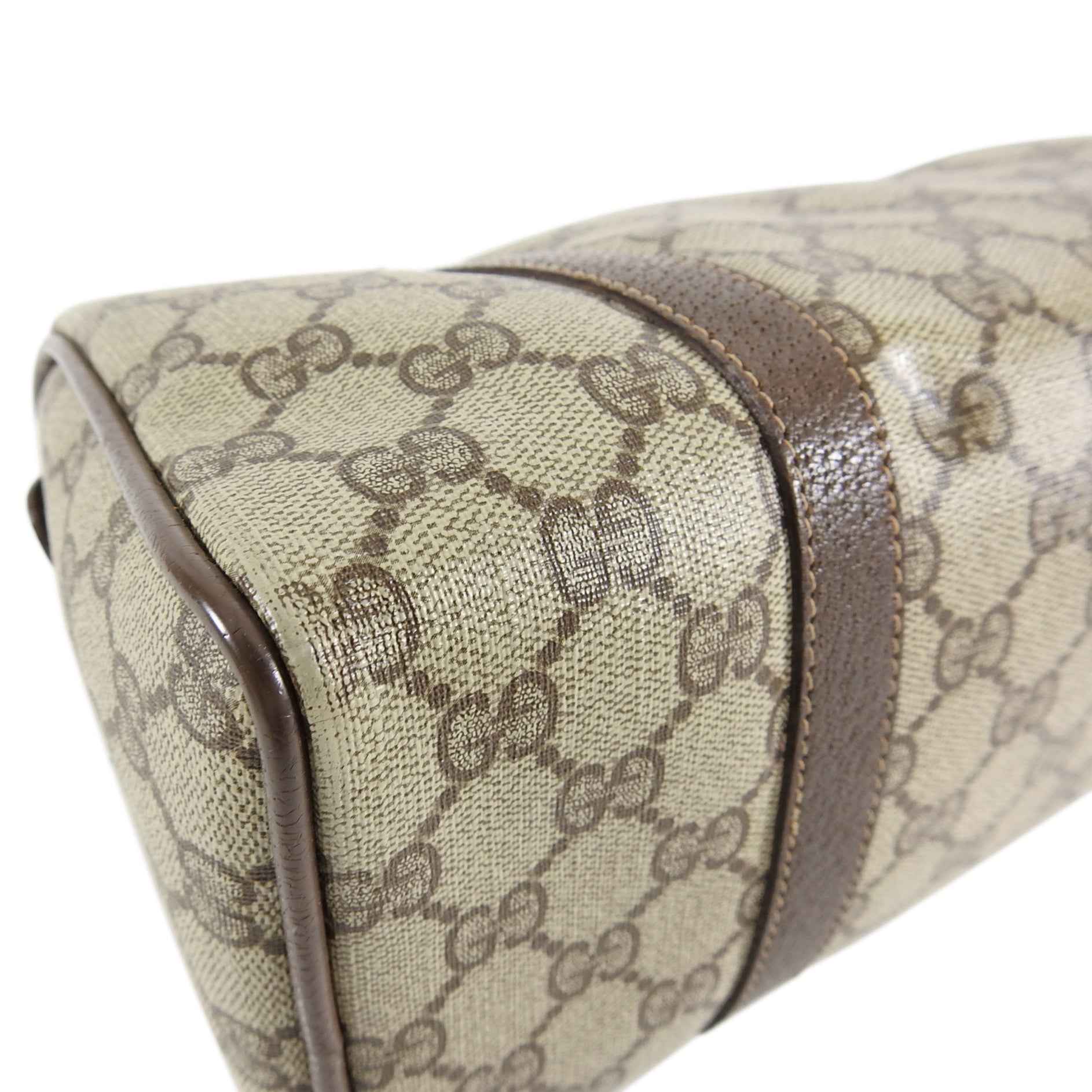 Gucci Vintage 1980’s Brown Monogram Canvas Boston Bag