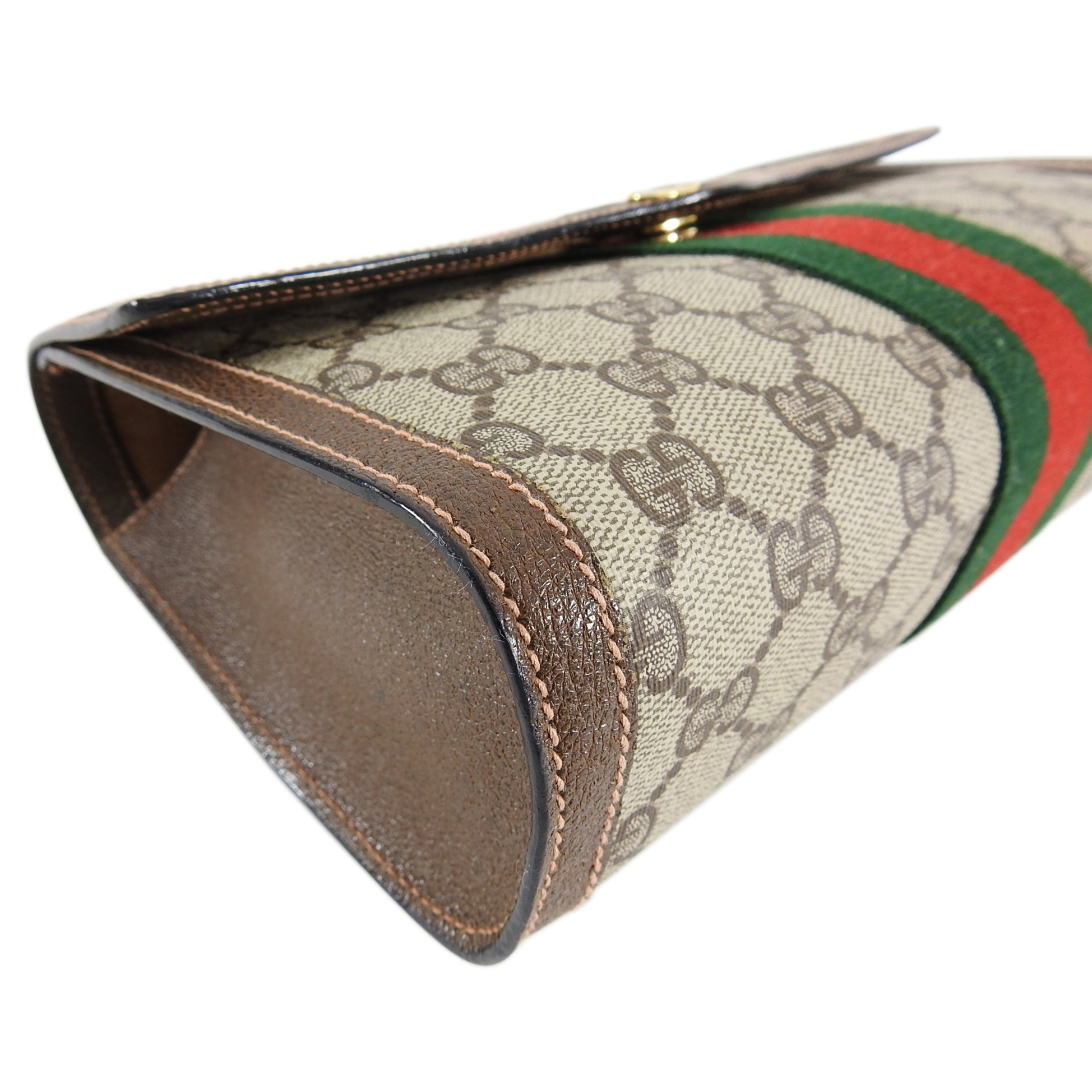 Gucci Vintage 1980’s Brown Monogram Canvas Clutch Bag