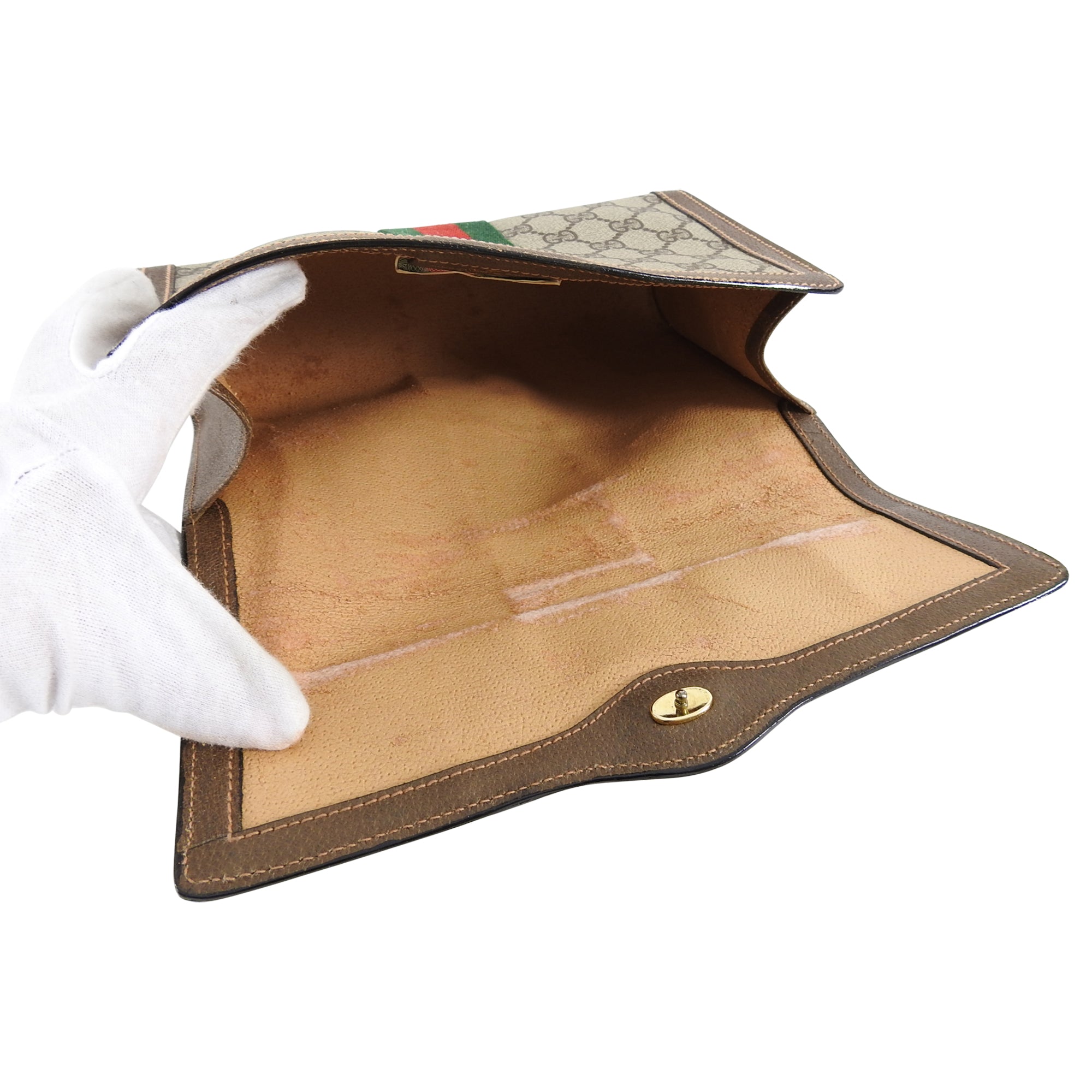Gucci Vintage 1980’s Brown Monogram Canvas Clutch Bag