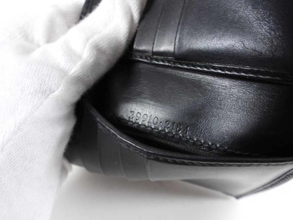 Gucci Denim Bifold Wallet with Web Stripe Detail