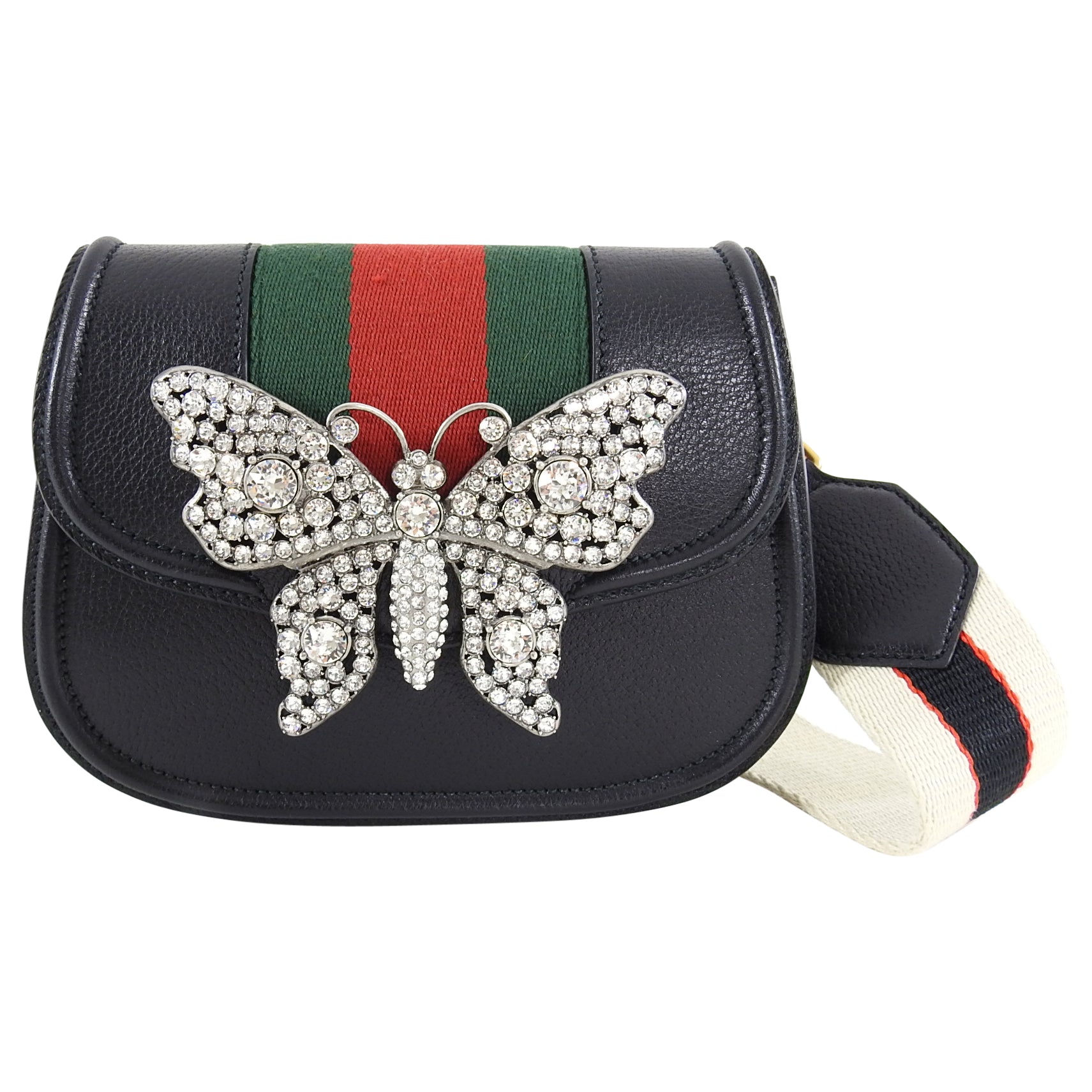 Gucci Linea Totem Small Crystal Rhinestone Crossbody Bag